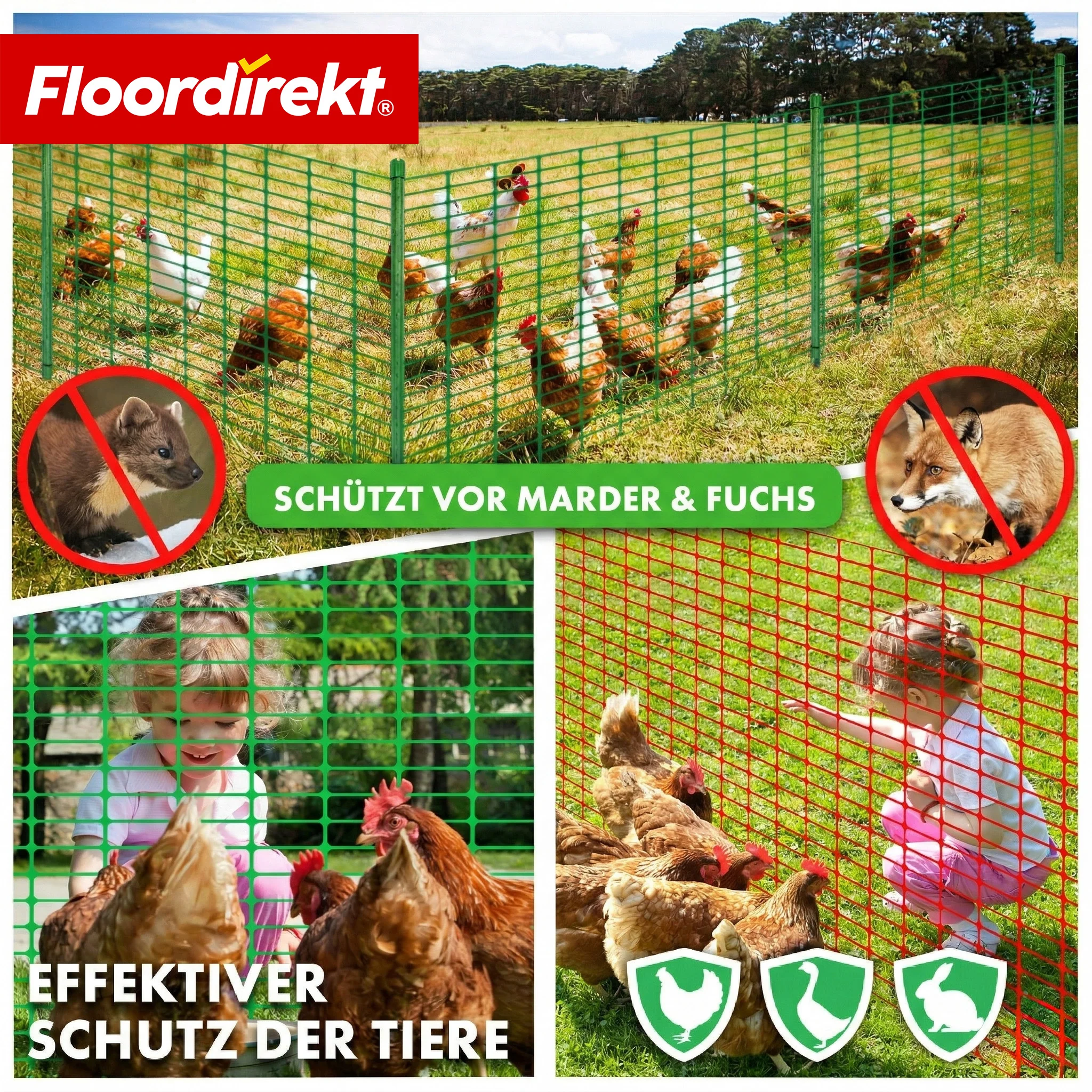 Absperrzaun Chester Set inkl. 20 Zaunpfosten & Kabelbindern | Bauzaunnetz 30 m / 50 m | Garten- & Warnzaun - Image 5