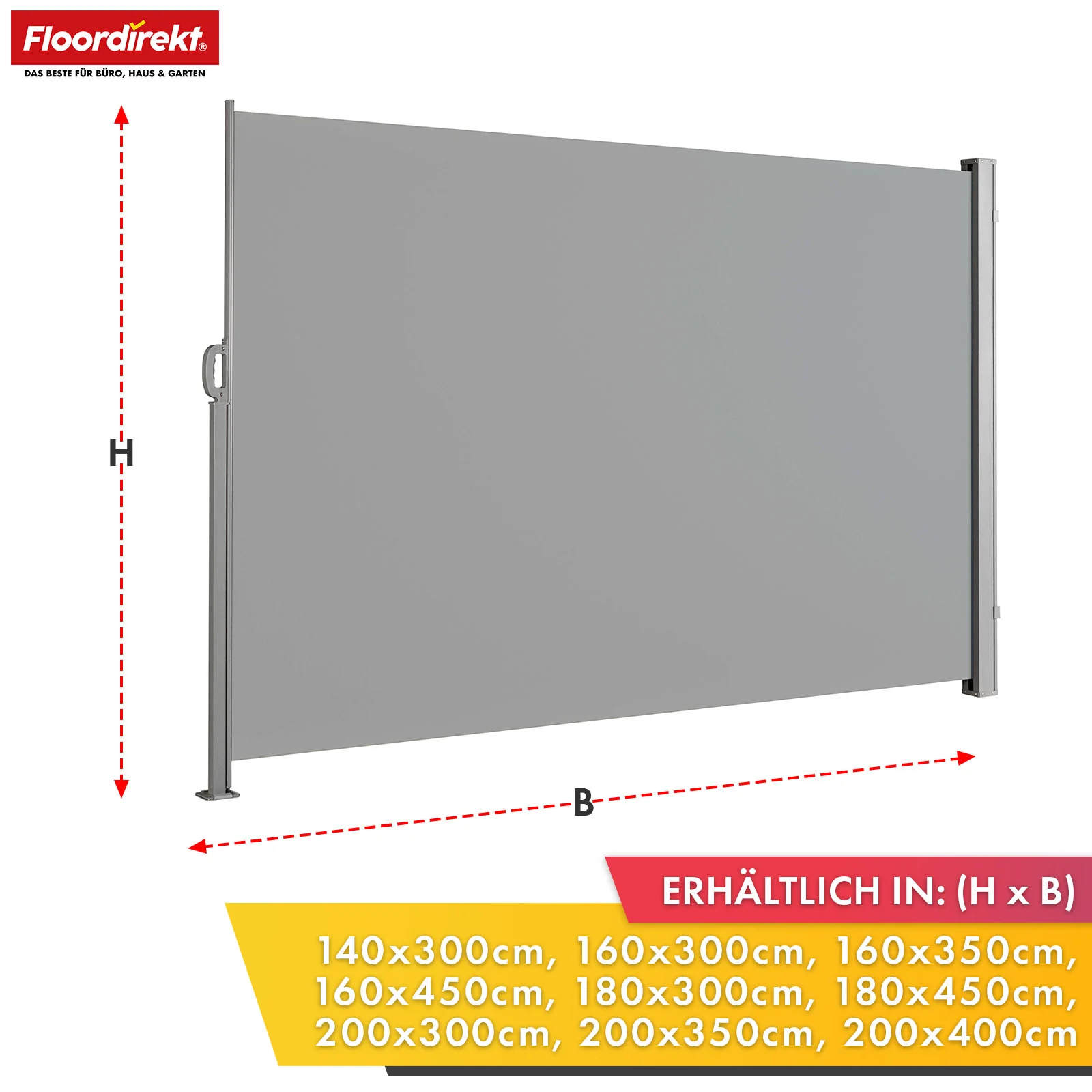 Alu-Seitenmarkise | Sicht- & Sonnenschutz für Terrasse, Balkon & Garten | UV-Schutz, blickdicht & wasserabweisend | Verschiedene Farben & Größen - Image 10