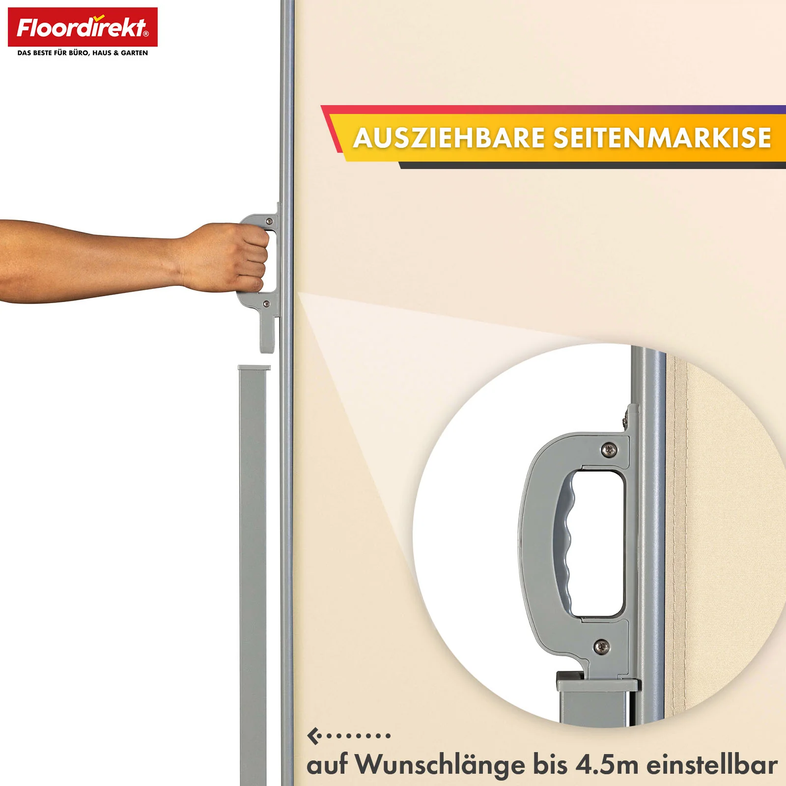 Alu-Seitenmarkise | Sicht- & Sonnenschutz für Terrasse, Balkon & Garten | UV-Schutz, blickdicht & wasserabweisend | Verschiedene Farben & Größen - Image 19
