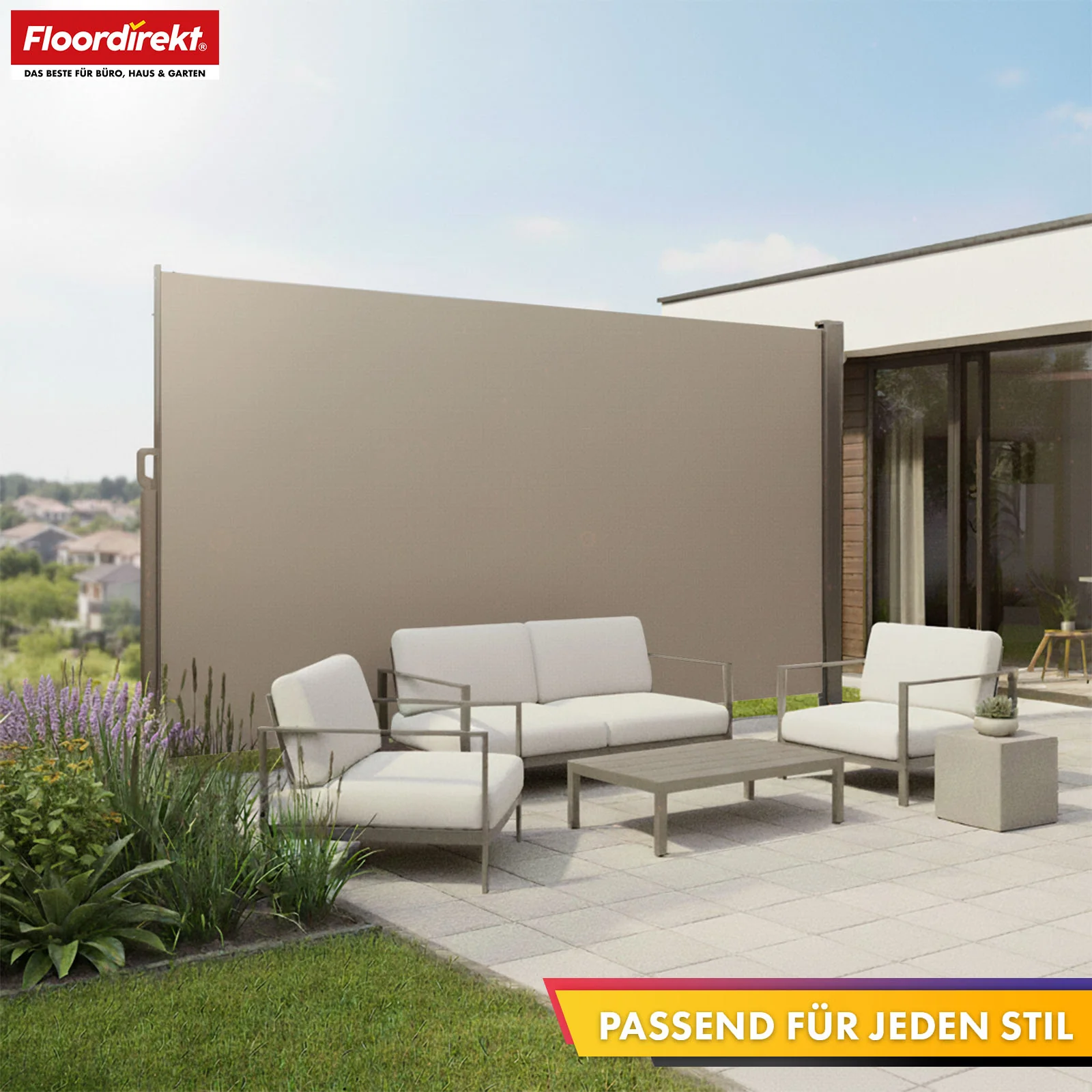 Alu-Seitenmarkise | Sicht- & Sonnenschutz für Terrasse, Balkon & Garten | UV-Schutz, blickdicht & wasserabweisend | Verschiedene Farben & Größen - Image 23