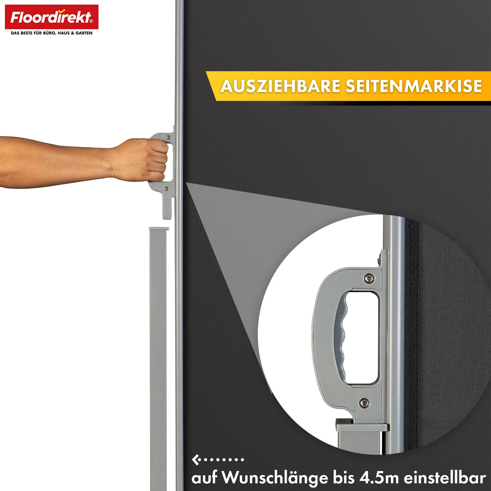 Alu-Seitenmarkise | Sicht- & Sonnenschutz für Terrasse, Balkon & Garten | UV-Schutz, blickdicht & wasserabweisend | Verschiedene Farben & Größen - Image 3