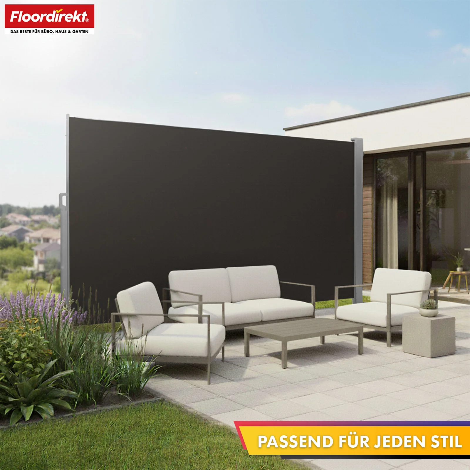 Alu-Seitenmarkise | Sicht- & Sonnenschutz für Terrasse, Balkon & Garten | UV-Schutz, blickdicht & wasserabweisend | Verschiedene Farben & Größen - Image 7