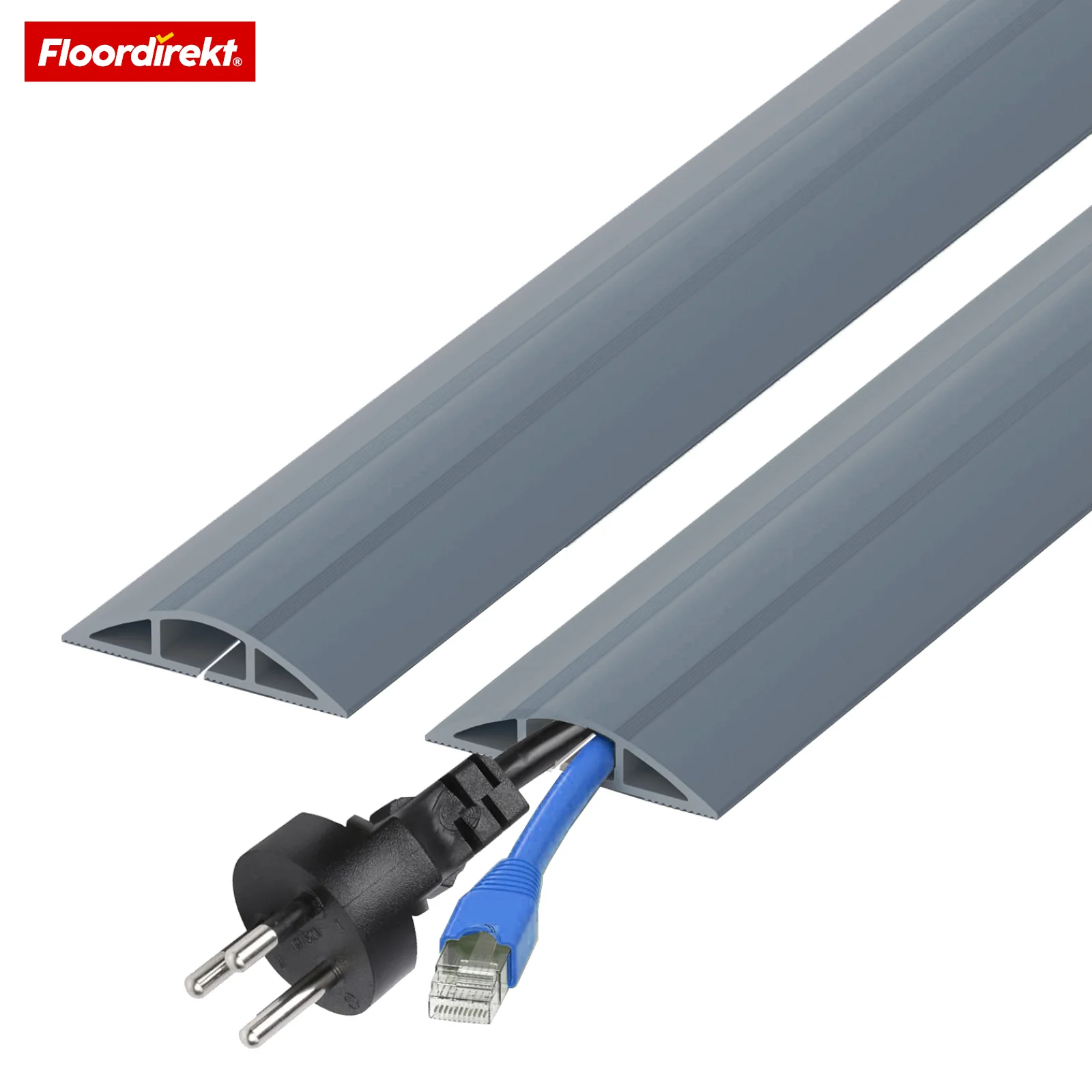 Boden-Kabelkanal | Cable Guard | Rutschfester Kabelschutz & Stolperschutz | Flexibel, zuschneidbar & für 2 Kabel bis 8 mm Ø - Image 12