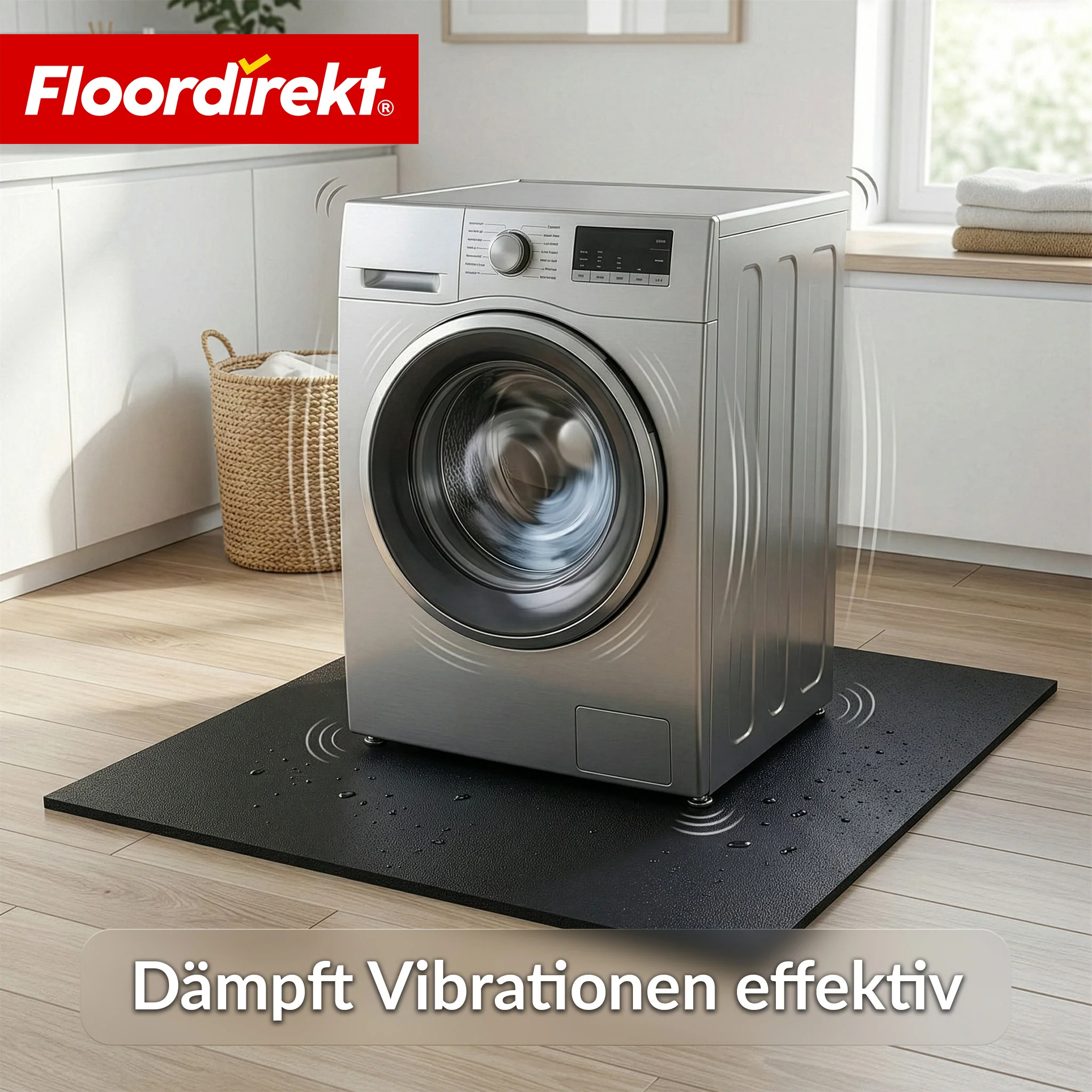 Bodenschutzmatte | 100 x 100 cm 10 mm | Gummimatte für Fitnessgeräte & schwere Geräte - Image 5