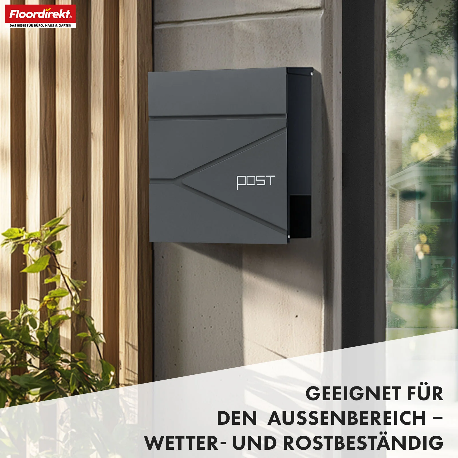 Briefkasten | Armand | Wetterfester Stahlbriefkasten mit C4-Einwurf und integriertem Zeitungsfach - Image 6