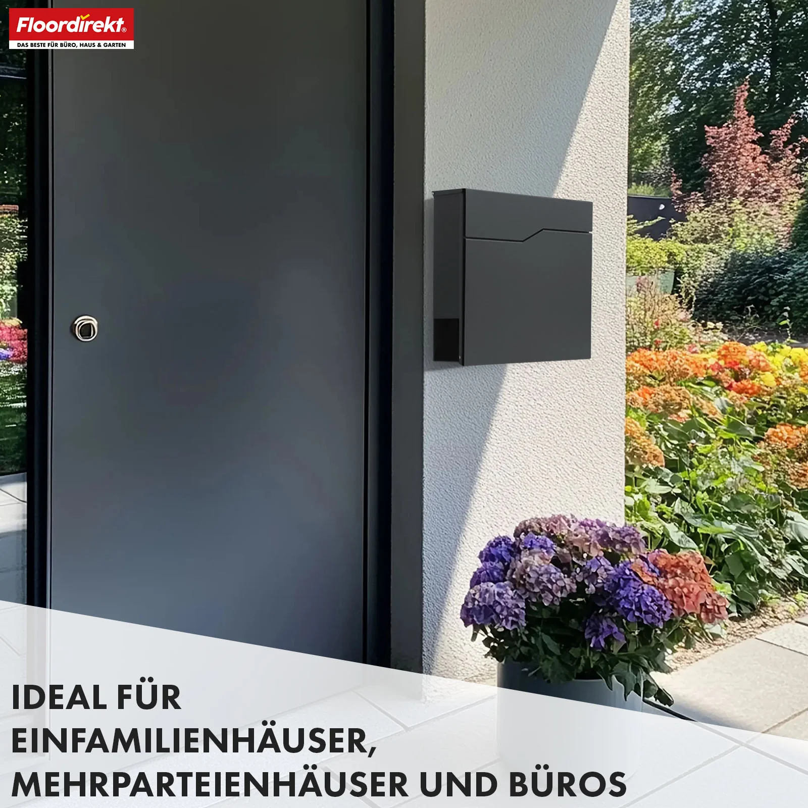 Briefkasten | Jean | Stabiler Stahlbriefkasten mit Zeitungsfach und großer Einwurfklappe - Image 7