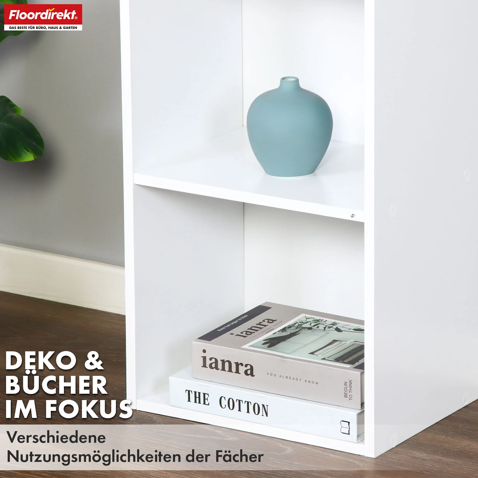 Bücherregal | Alaska | Weißer MDF-Bücherschrank mit 4 oder 5 Ebenen | schlank, modern & platzsparend - Image 6