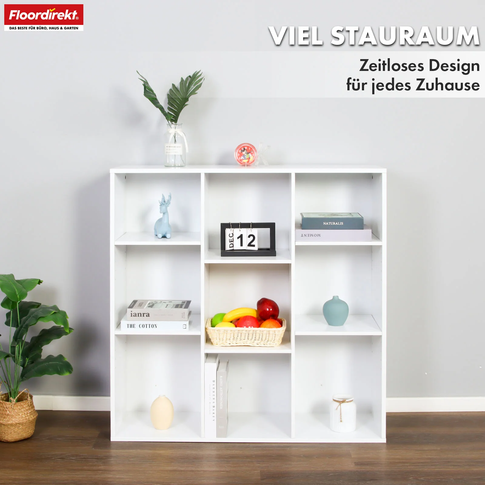 Bücherregal | Arkansas | Weißes MDF-Standregal mit 5–9 Fächern für Bücher und Wohnaccessoires - Image 28