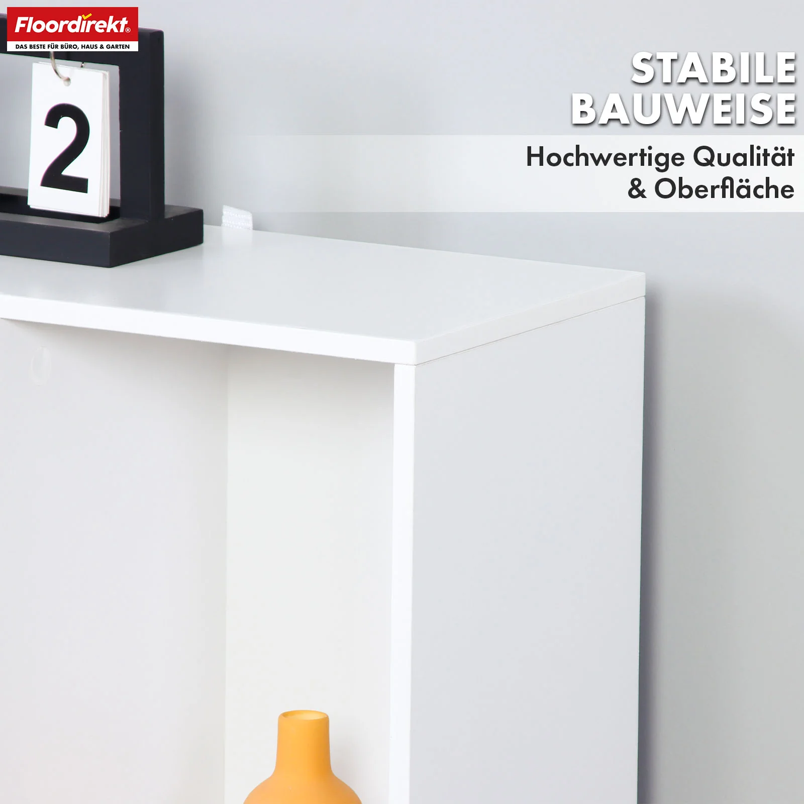 Bücherregal | Arkansas | Weißes MDF-Standregal mit 5–9 Fächern für Bücher und Wohnaccessoires - Image 5