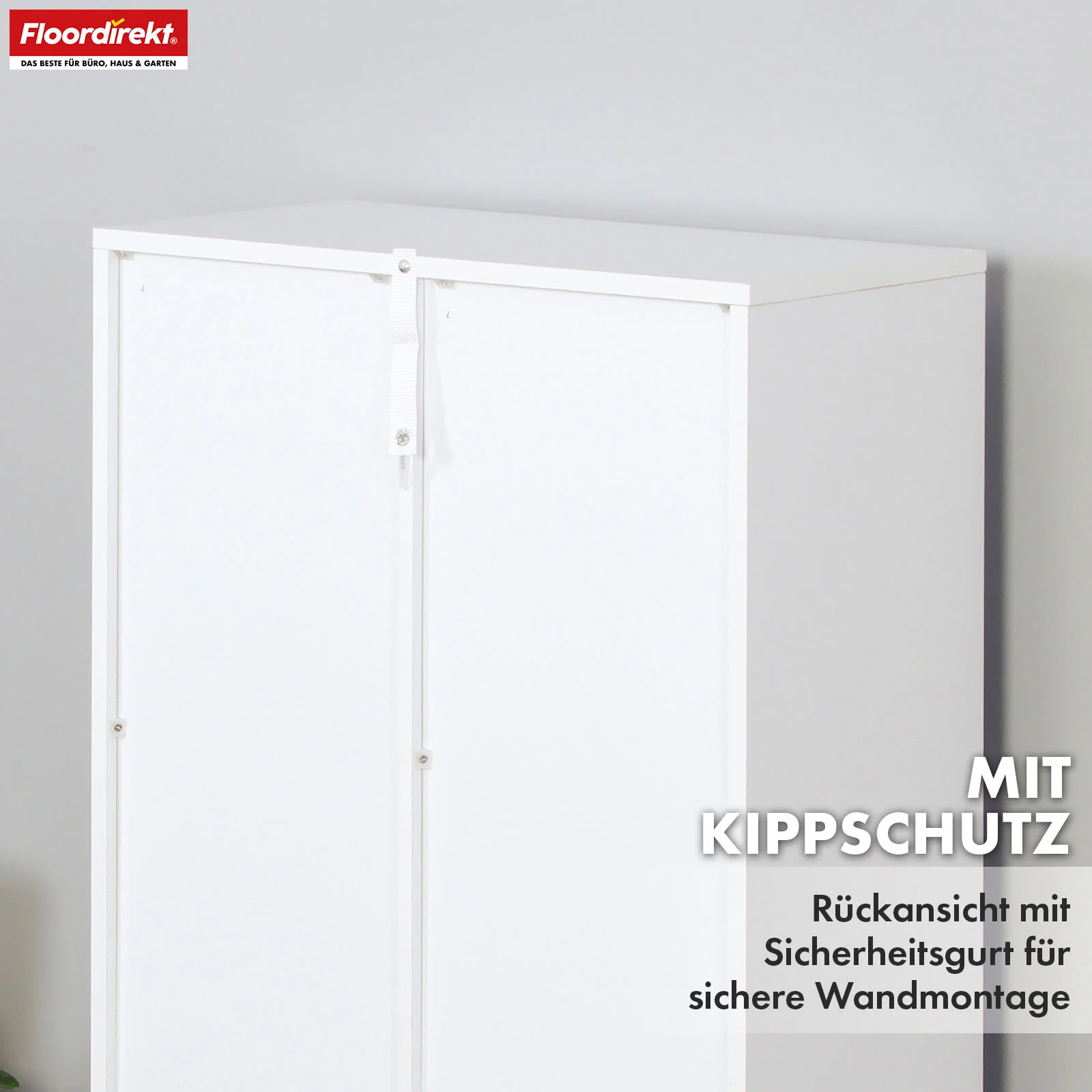 Bücherregal | California | Modernes, platzsparendes MDF-Regal mit Anti-Kipp-Sicherung in Weiß 4-8 offene Fächer - Image 23