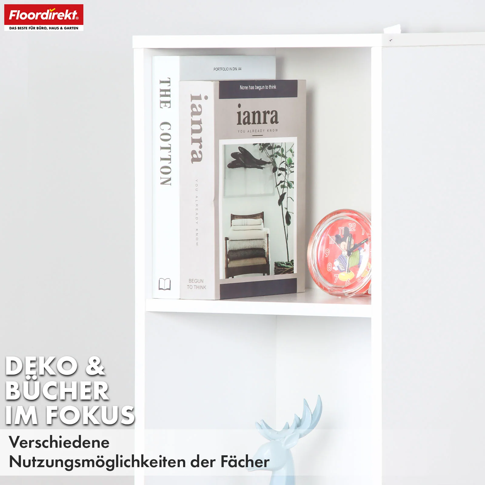 Bücherregal | Delaware | Standregal mit 6 offenen Ablagen, platzsparend & modern - Image 6