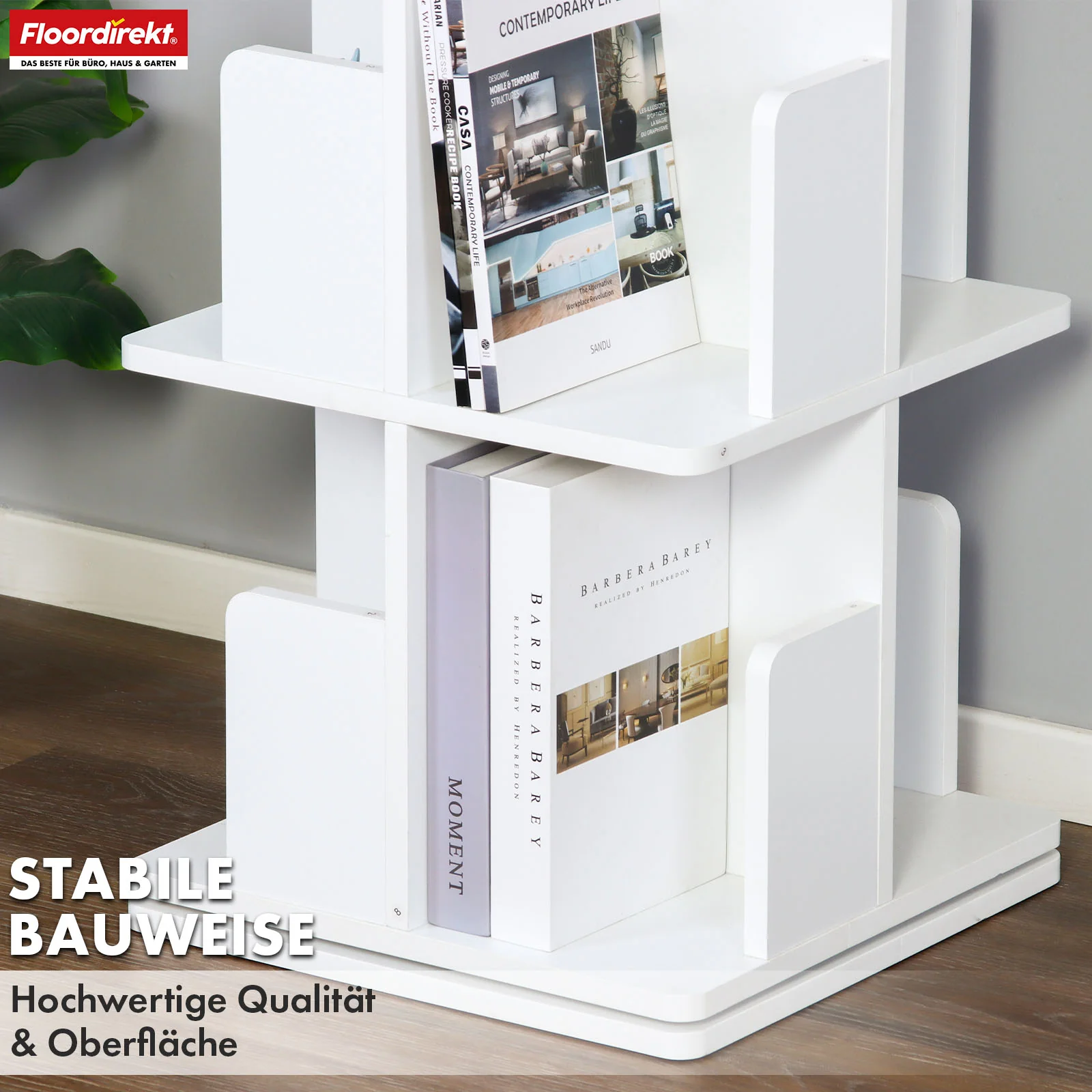 Bücherregal | Indiana | Drehregal mit 3 oder 4 Etagen | 360° Standregal für Wohnzimmer, Büro & Schlafzimmer - Image 13