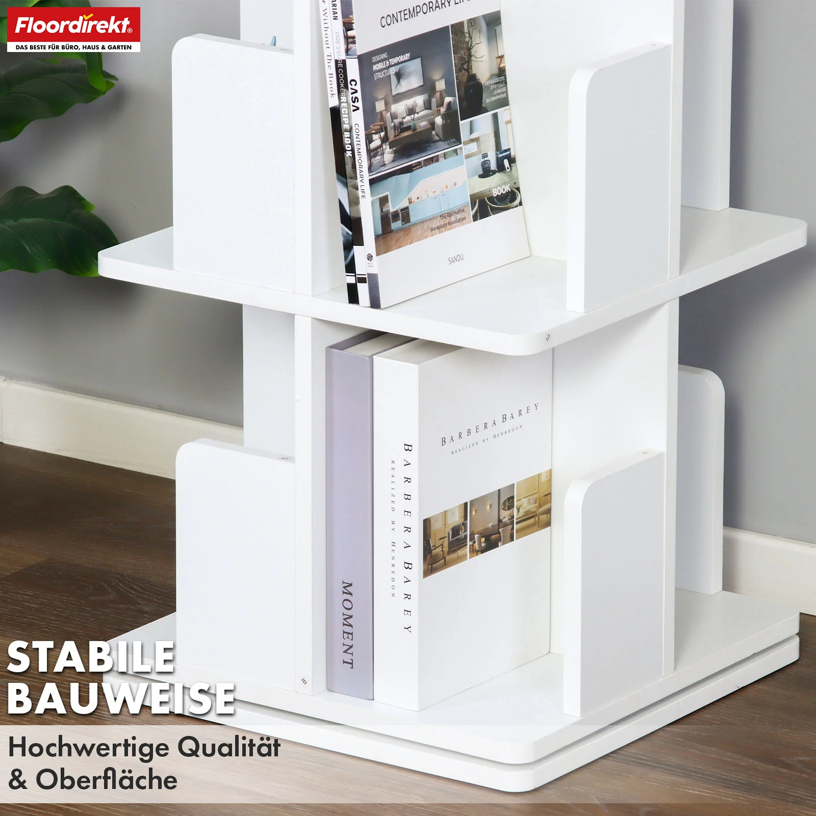 Bücherregal | Indiana | Drehregal mit 3 oder 4 Etagen | 360° Standregal für Wohnzimmer, Büro & Schlafzimmer - Image 5