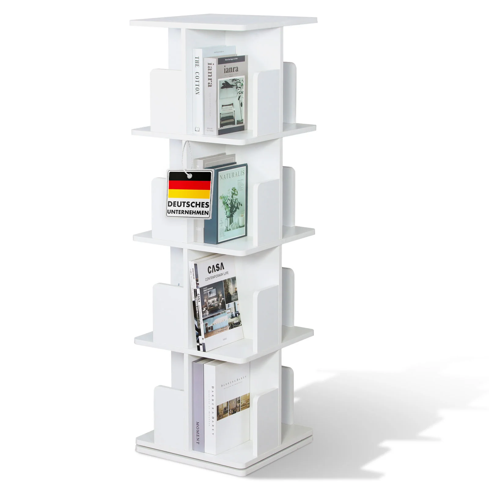 Bücherregal | Indiana | Drehregal mit 3 oder 4 Etagen | 360° Standregal für Wohnzimmer, Büro & Schlafzimmer - Image 9