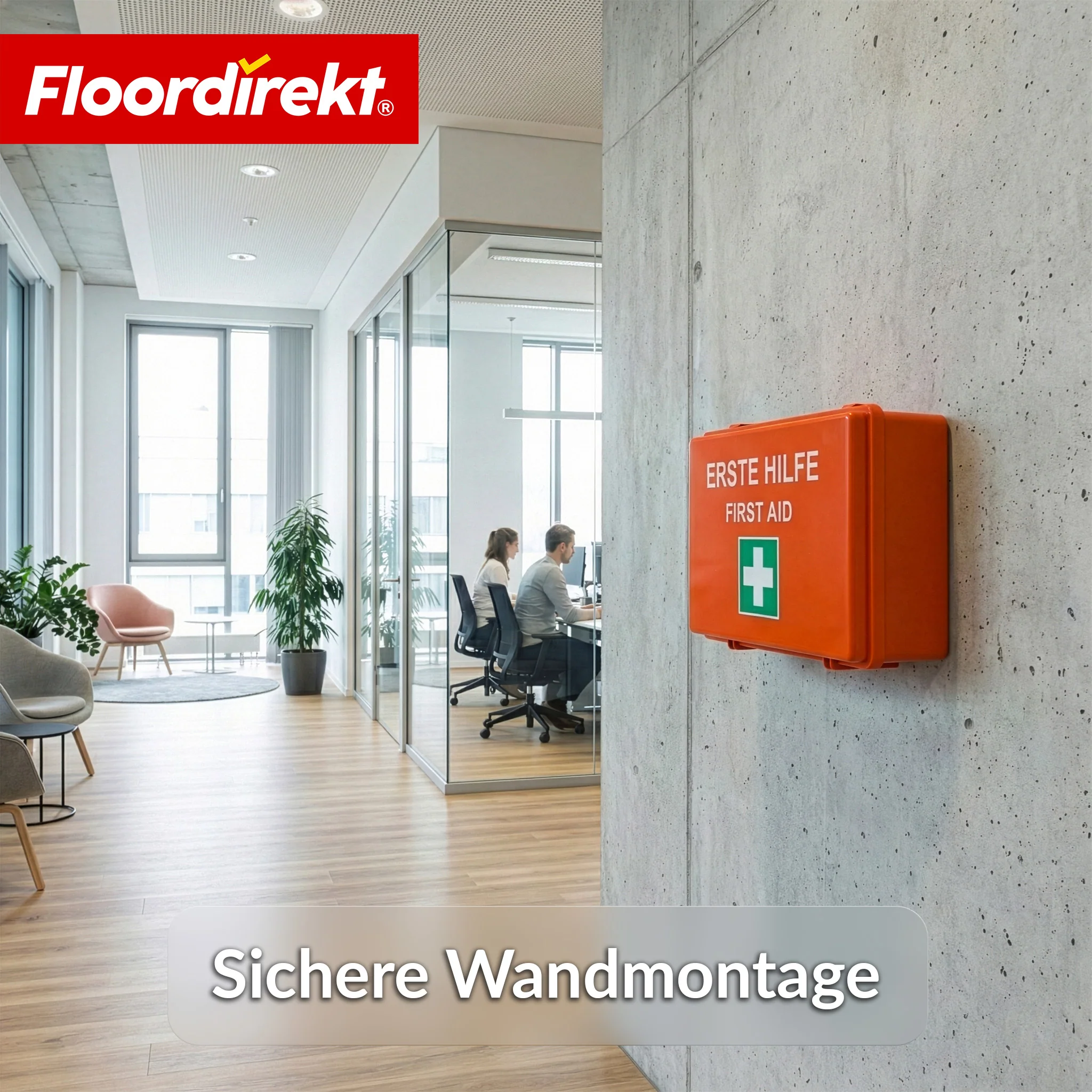 Erste-Hilfe-Koffer | DIN 13157:2021 | Verbandskasten mit Wandhalterung & ISO-Aufklebern - Image 5