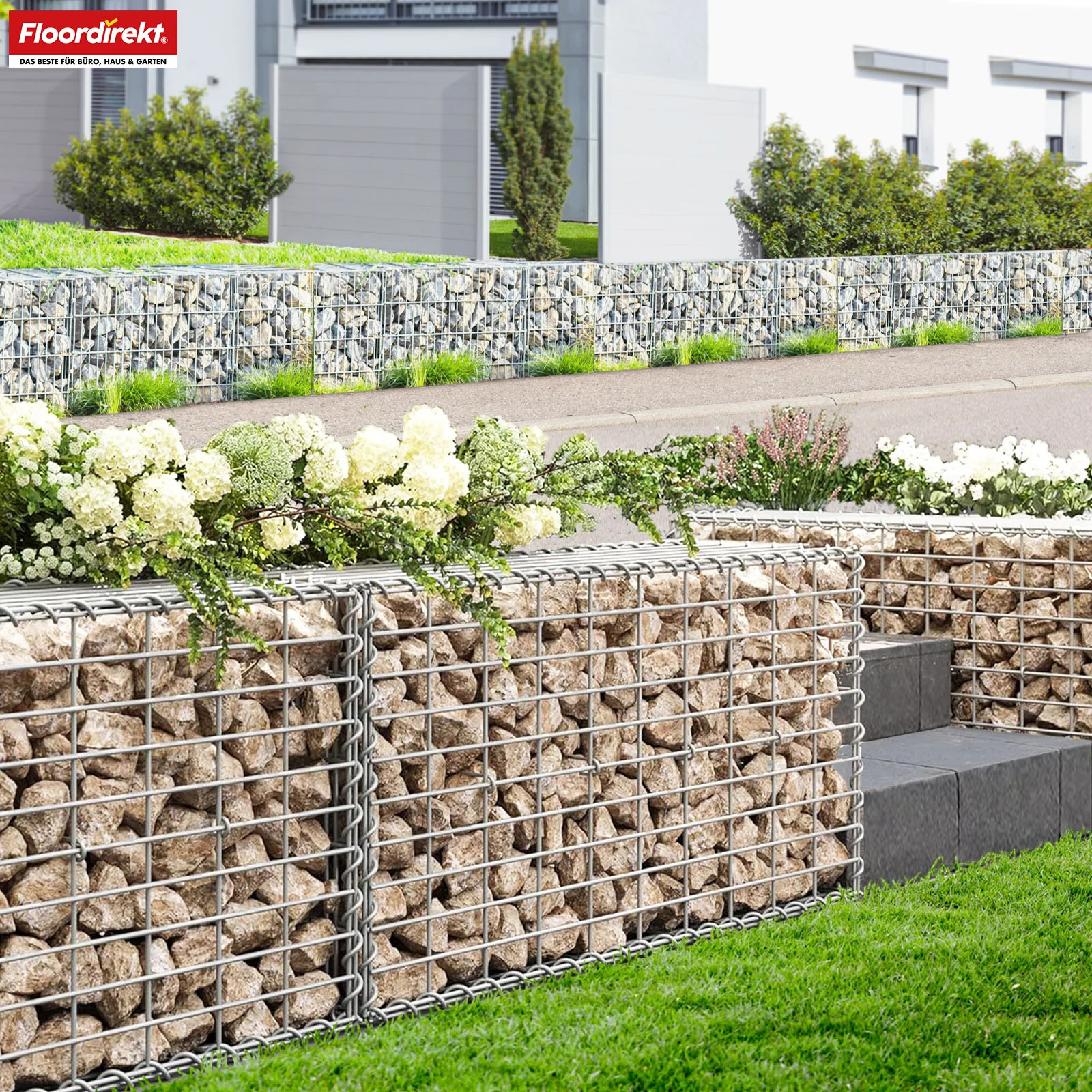 Gabionenkorb | Lenox | Verzinkter Stahlkorb für dekorativen Sichtschutz und Gartenprojekte - Image 10