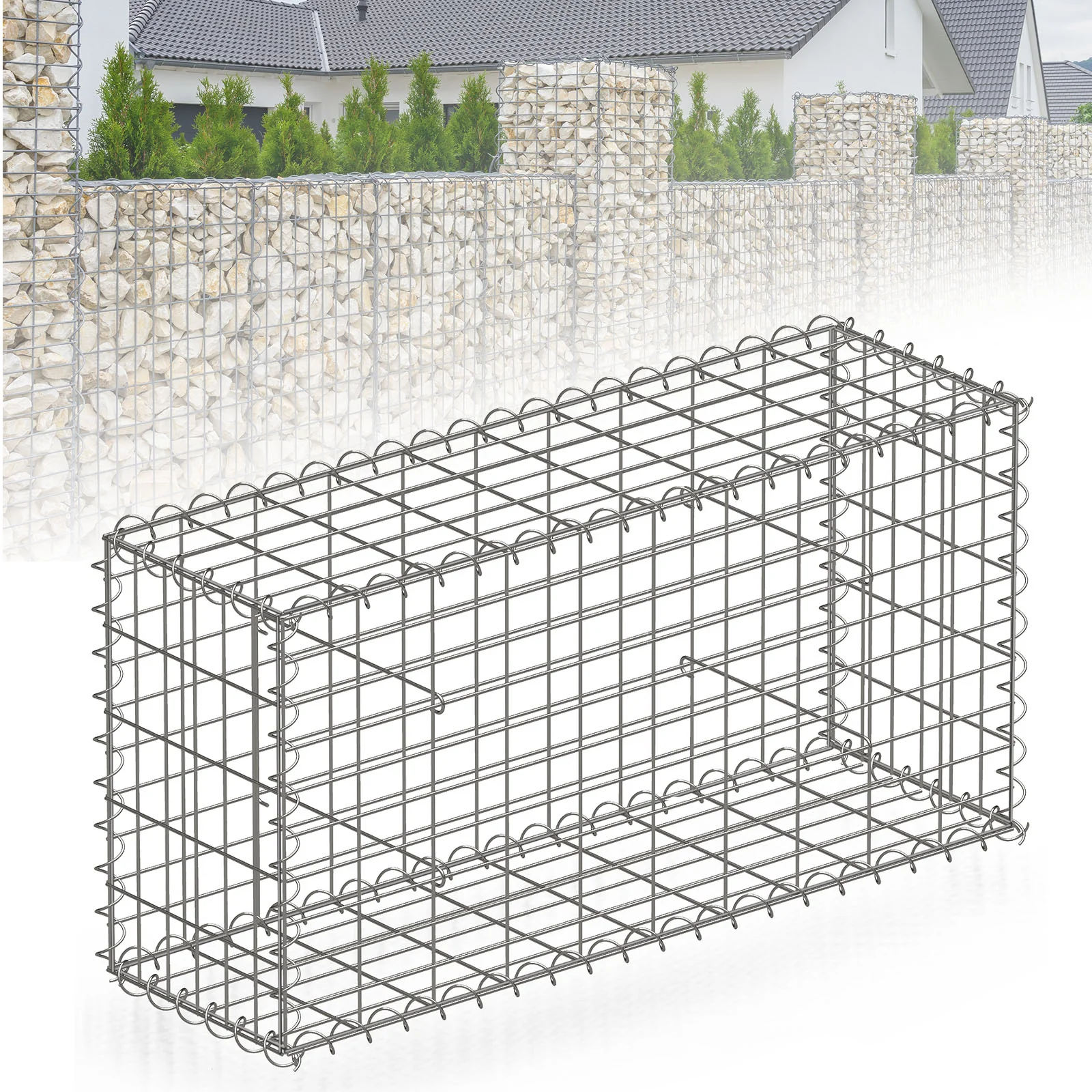 Gabionenkorb | Lenox | Verzinkter Stahlkorb für dekorativen Sichtschutz und Gartenprojekte - Image 11