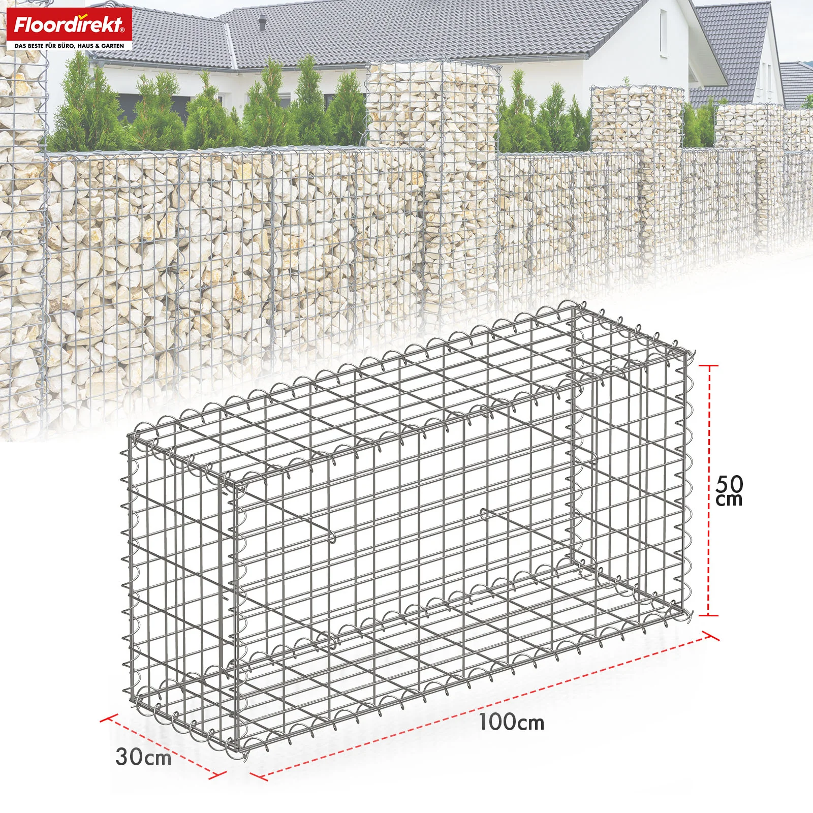 Gabionenkorb | Lenox | Verzinkter Stahlkorb für dekorativen Sichtschutz und Gartenprojekte - Image 12