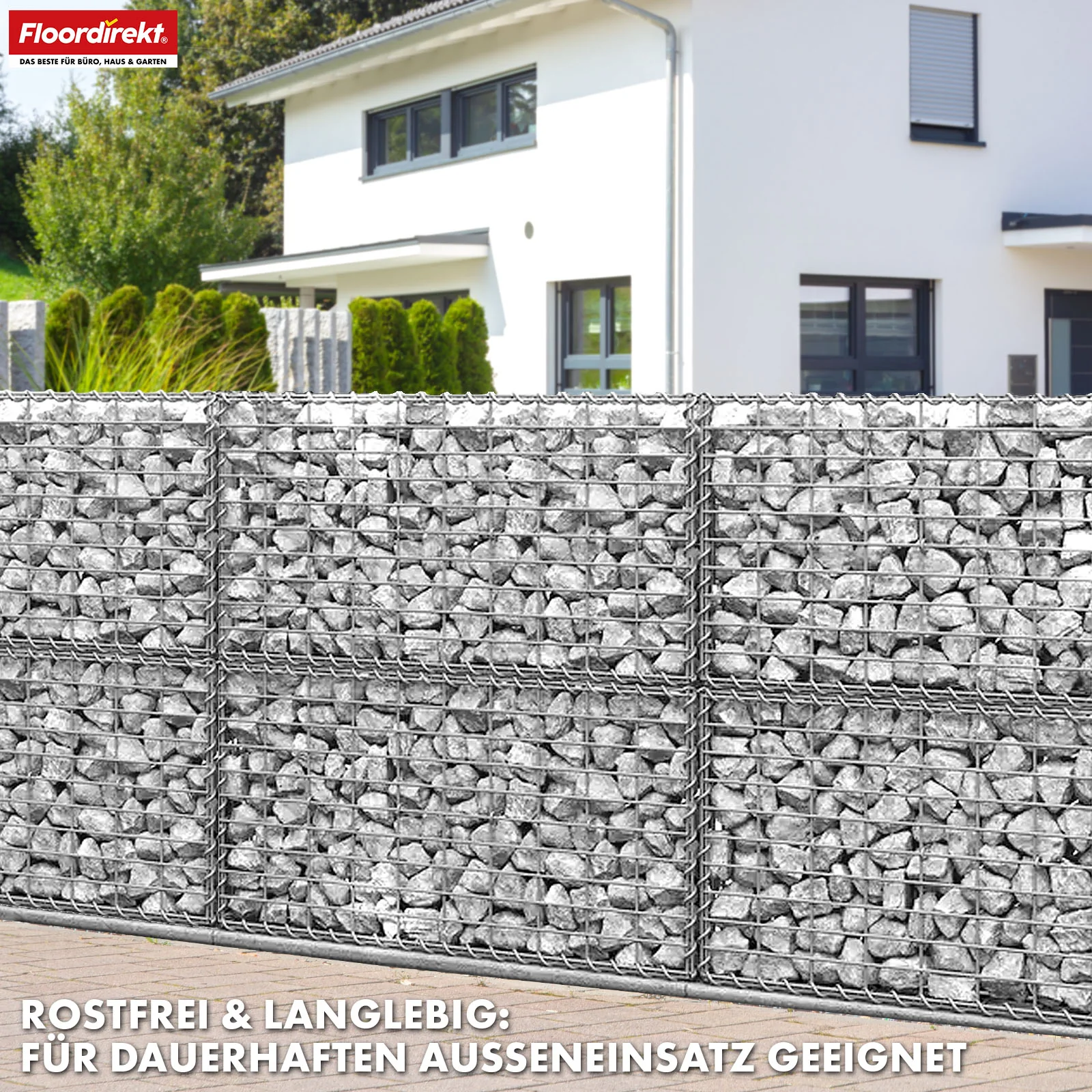 Gabionenkorb | Lenox | Verzinkter Stahlkorb für dekorativen Sichtschutz und Gartenprojekte - Image 17