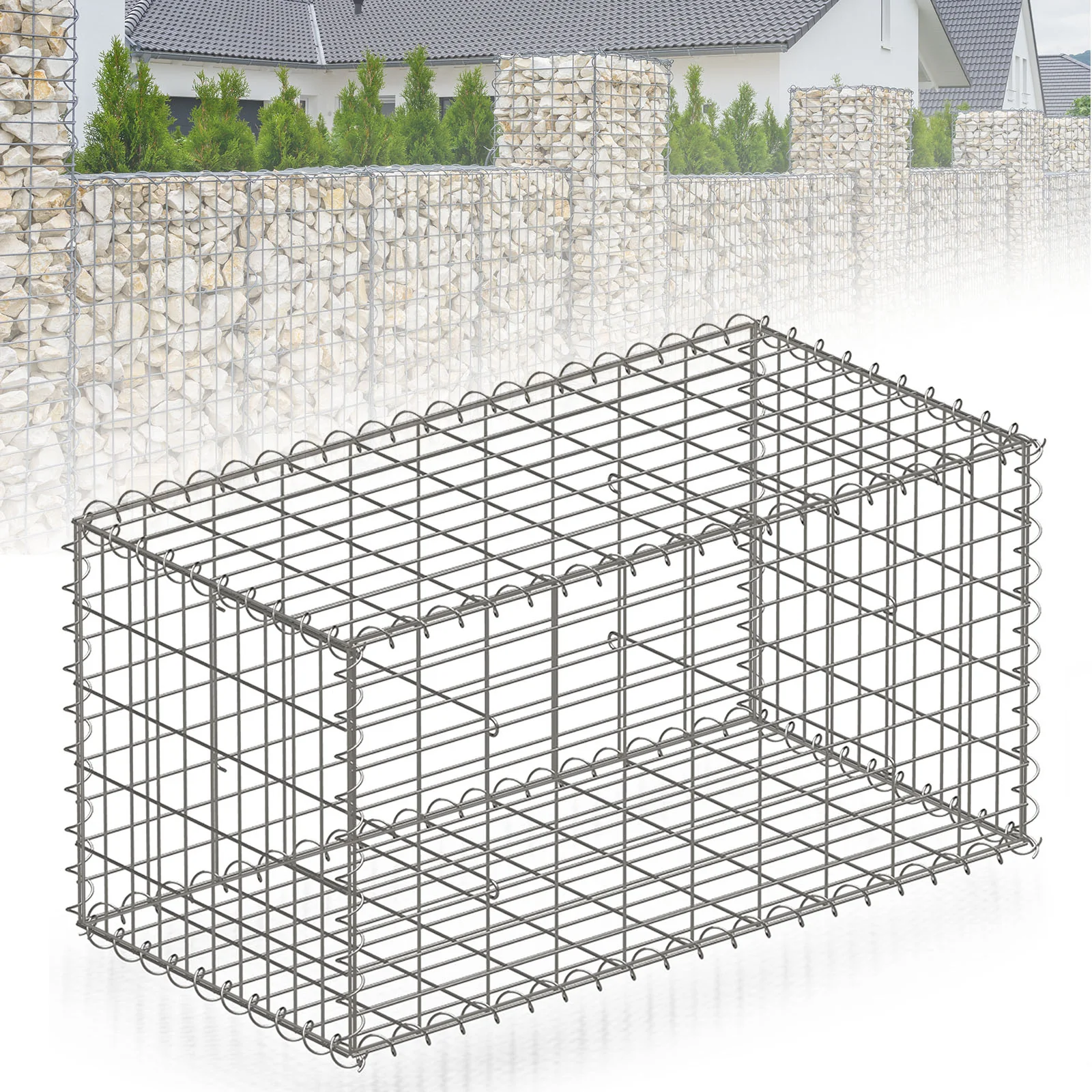 Gabionenkorb | Lenox | Verzinkter Stahlkorb für dekorativen Sichtschutz und Gartenprojekte - Image 20