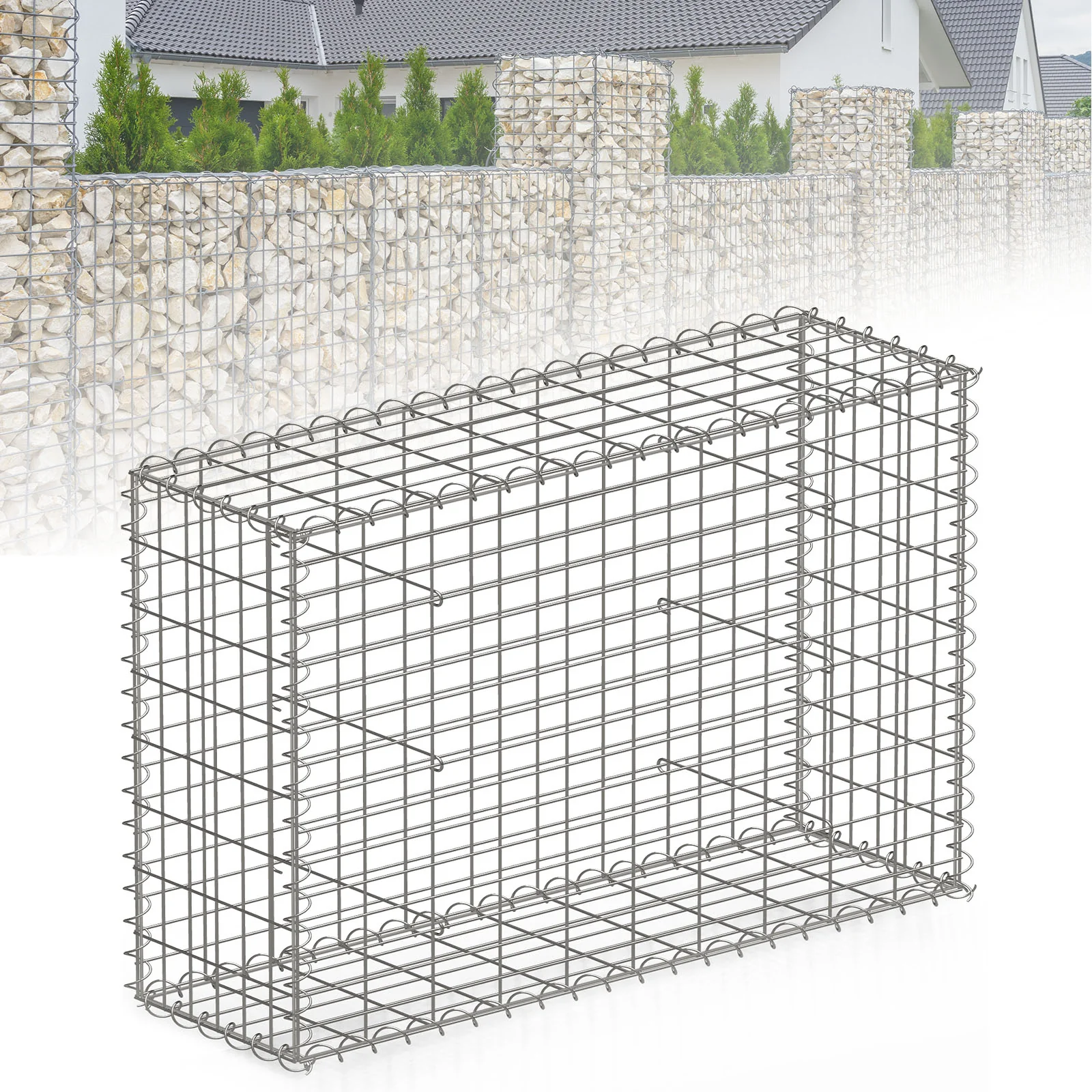 Gabionenkorb | Lenox | Verzinkter Stahlkorb für dekorativen Sichtschutz und Gartenprojekte - Image 29