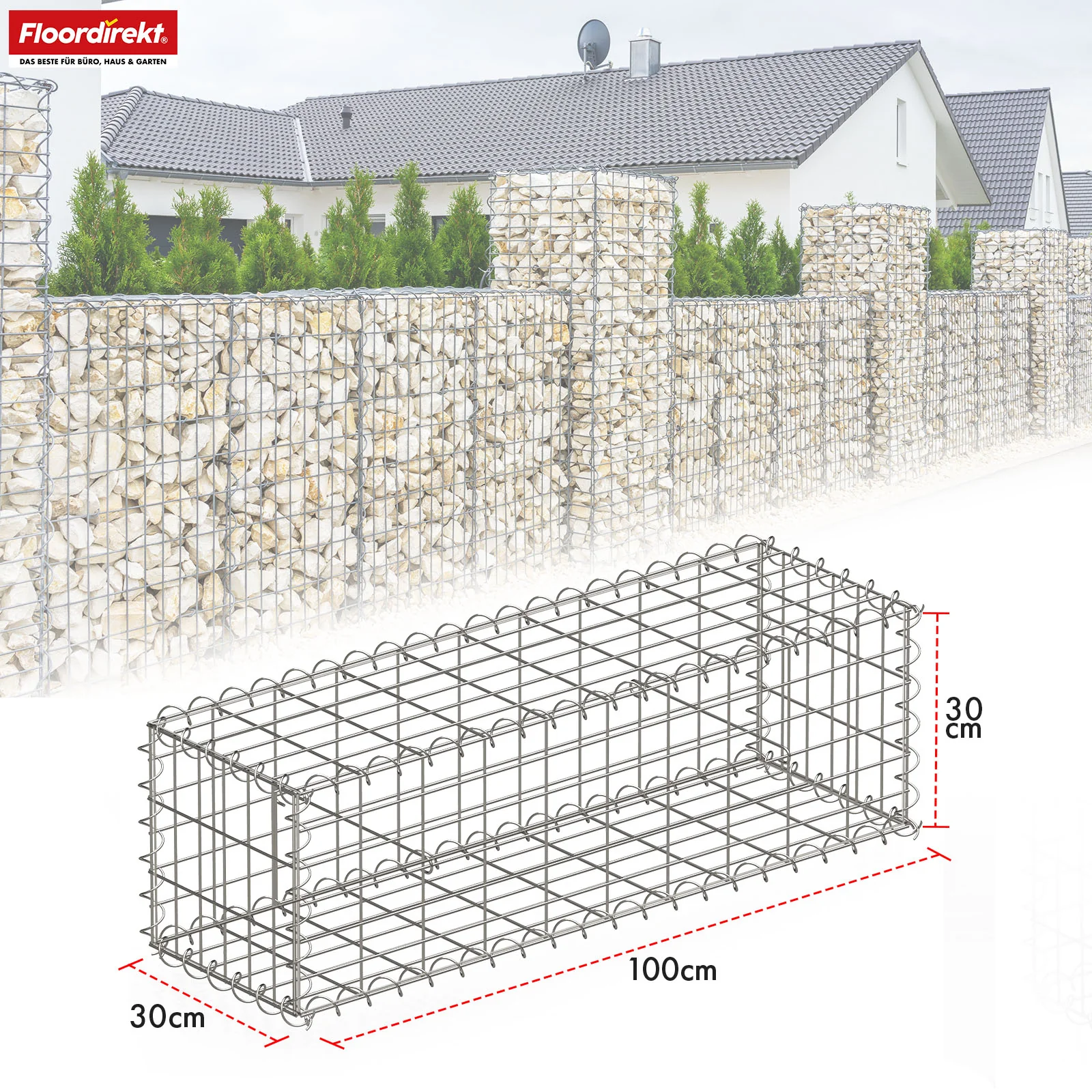 Gabionenkorb | Lenox | Verzinkter Stahlkorb für dekorativen Sichtschutz und Gartenprojekte - Image 3