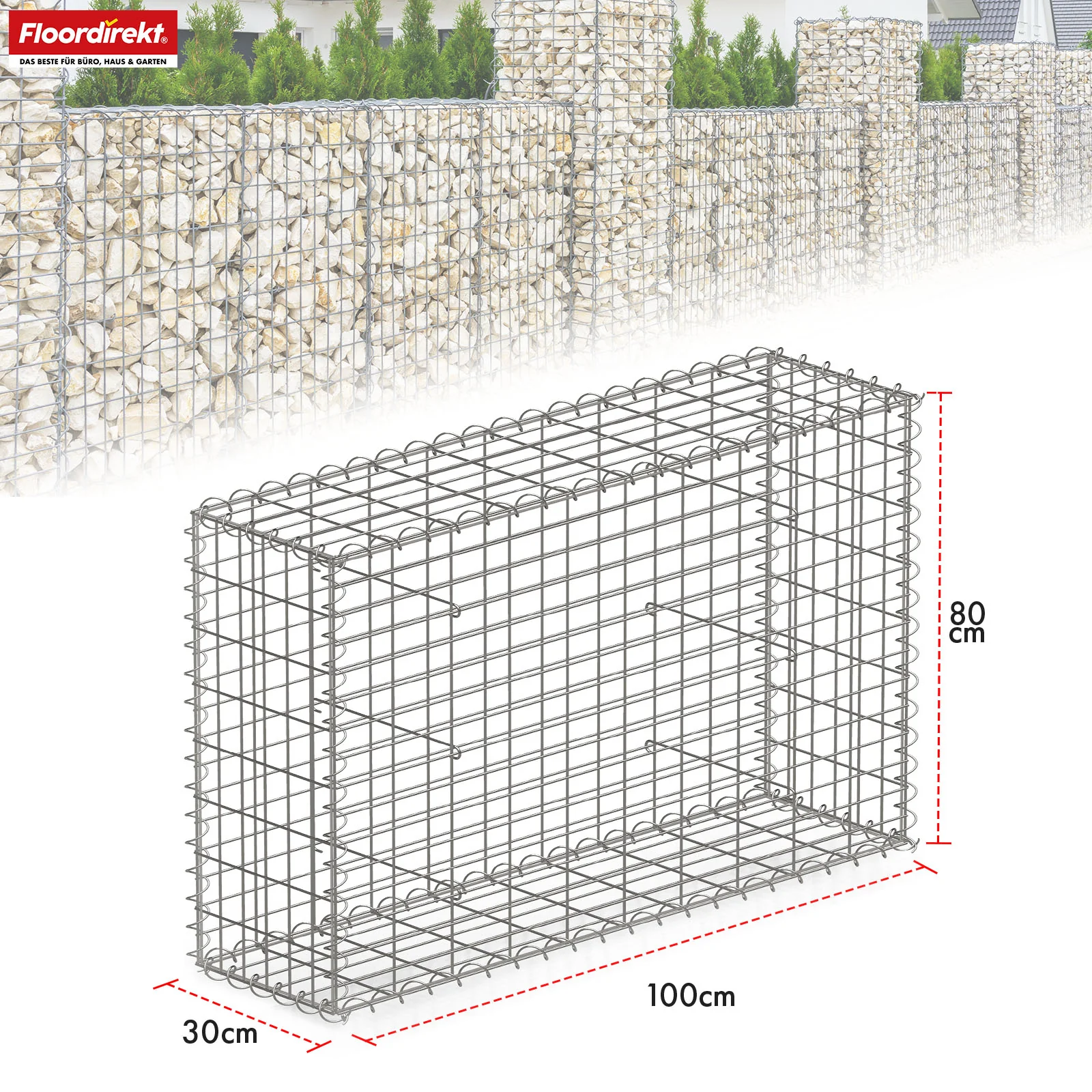 Gabionenkorb | Lenox | Verzinkter Stahlkorb für dekorativen Sichtschutz und Gartenprojekte - Image 30