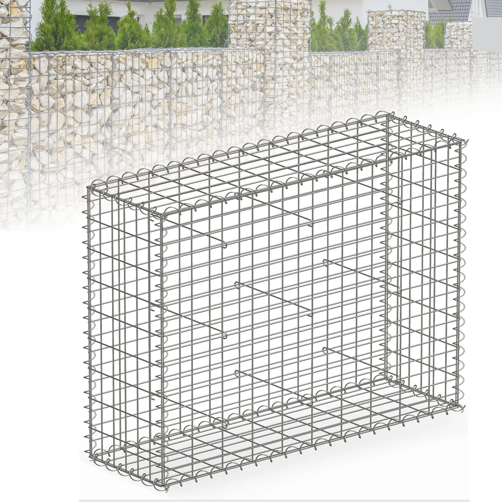 Gabionenkorb | Lenox | Verzinkter Stahlkorb für dekorativen Sichtschutz und Gartenprojekte - Image 38