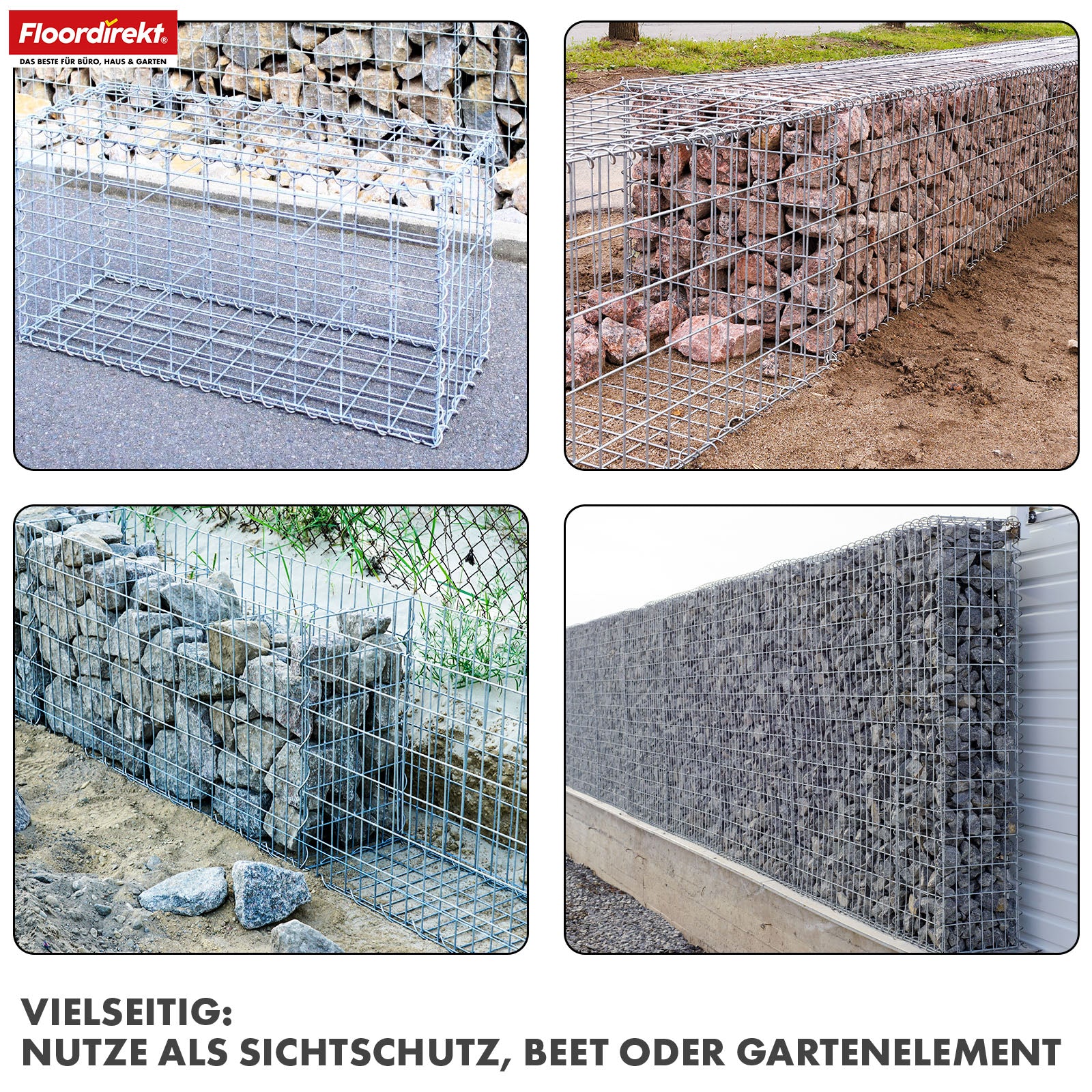 Gabionenkorb | Lenox | Verzinkter Stahlkorb für dekorativen Sichtschutz und Gartenprojekte - Image 7
