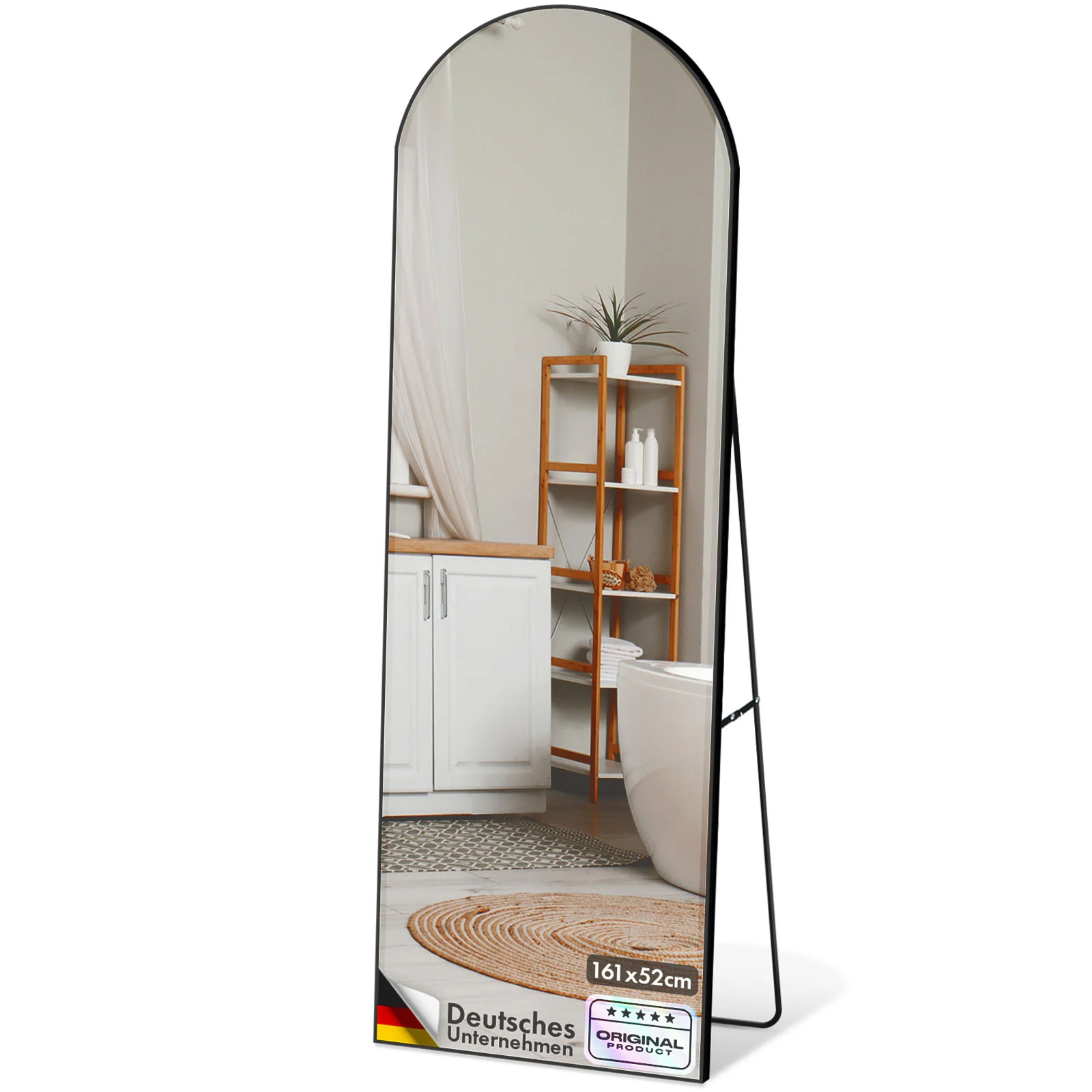 Ganzkörperspiegel | Madison | Schwarzer gewölbter Aluminiumrahmen | Freistehend & Wandmontage - Image 19