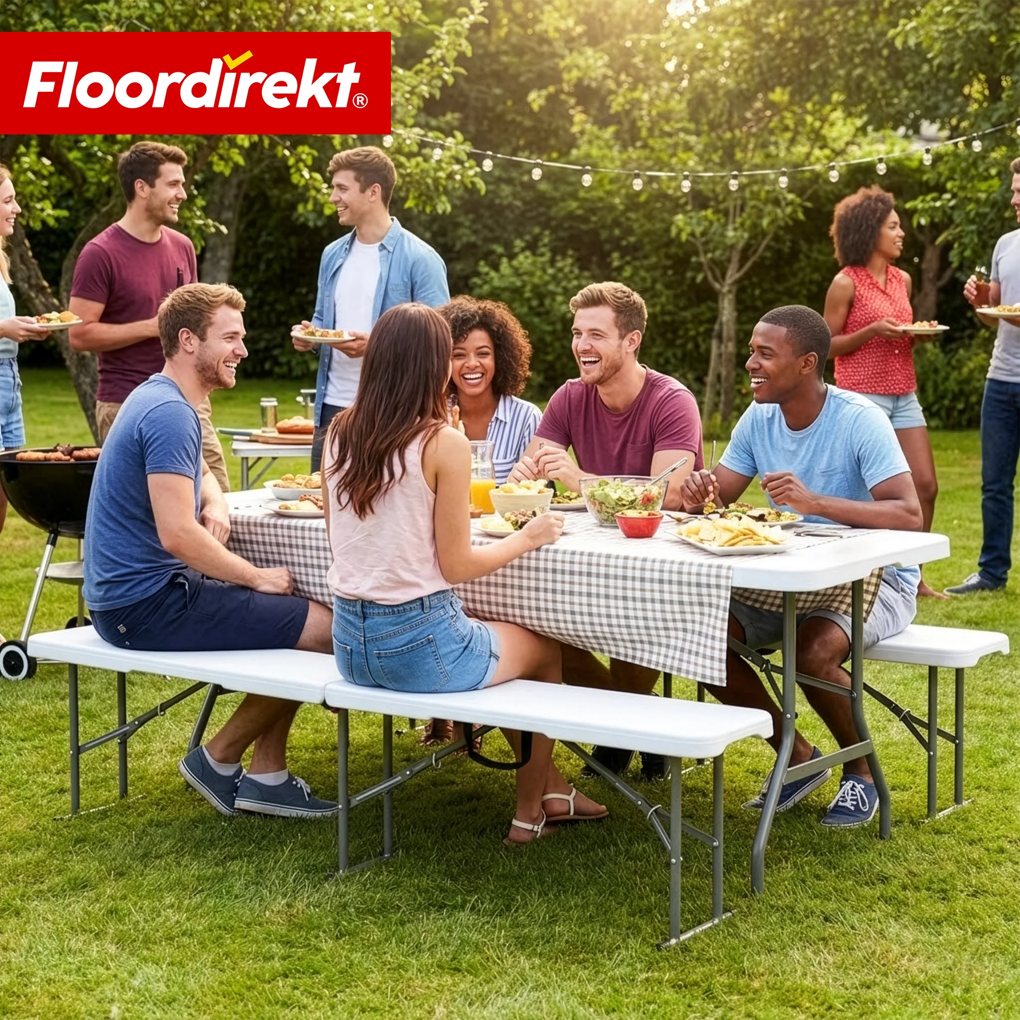 Gartenbank | Chiba | klappbare Sitzbank 183 cm in Weiß, wetterfest & bis 320 kg belastbar - Image 10