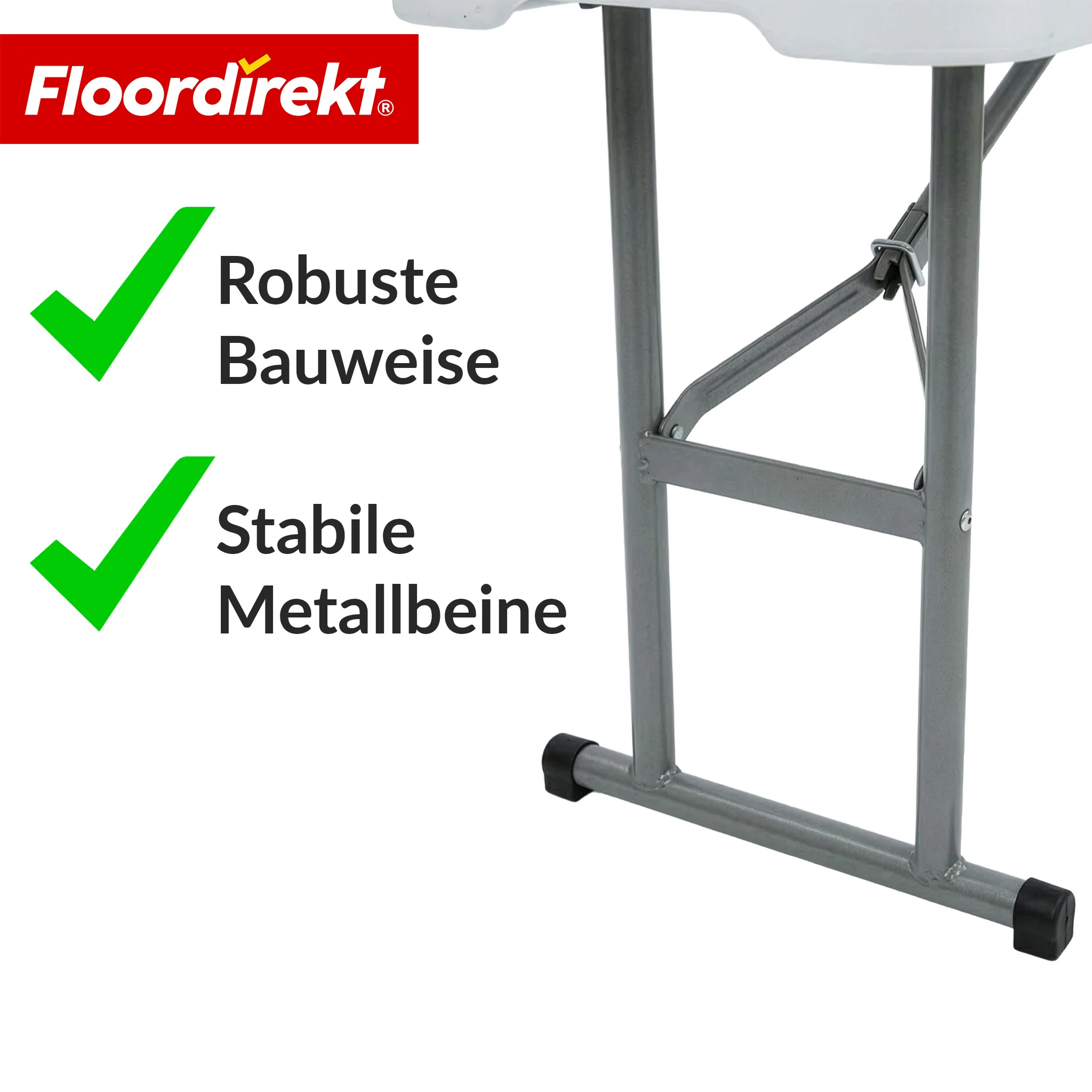 Gartenbank | Chiba | klappbare Sitzbank 183 cm in Weiß, wetterfest & bis 320 kg belastbar - Image 6