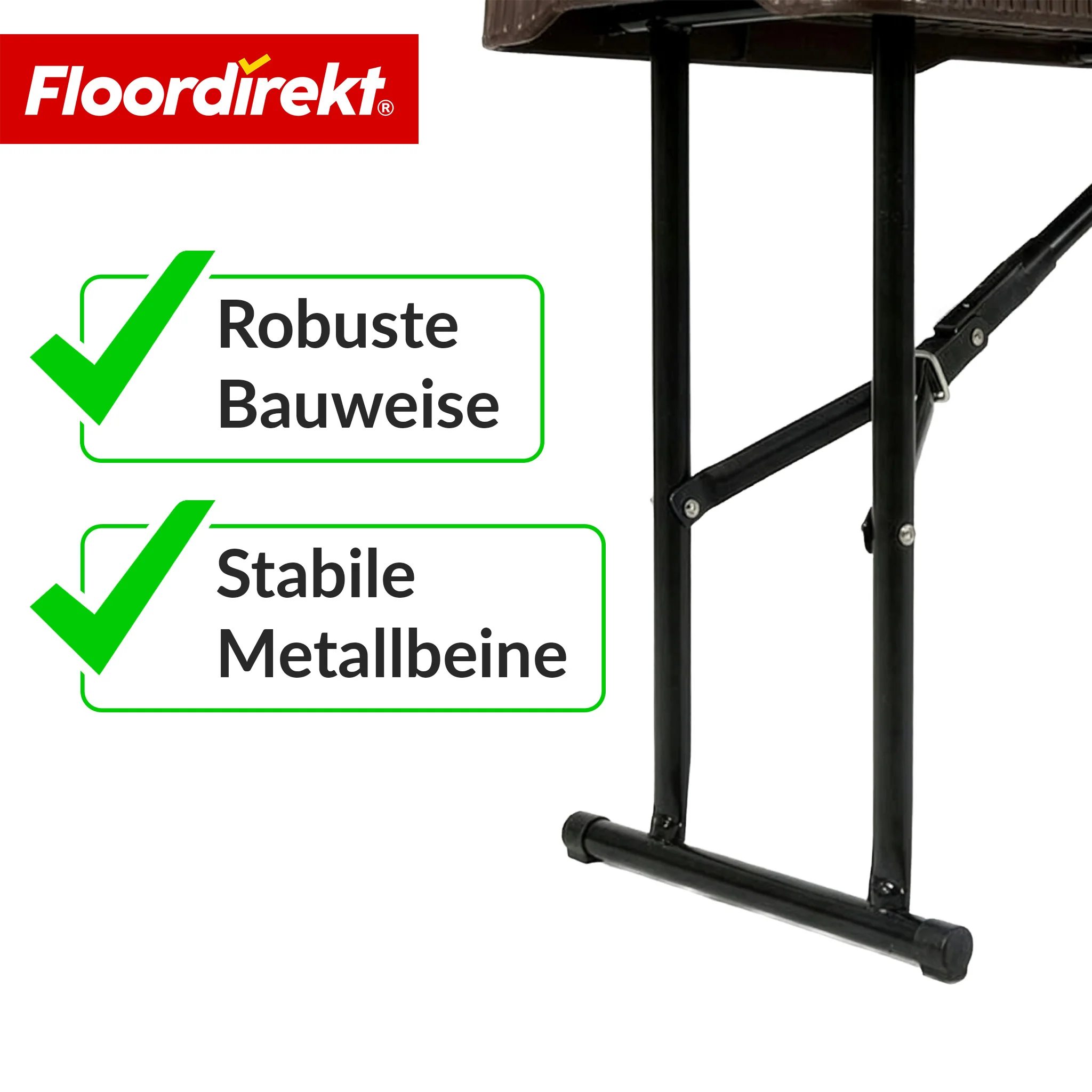 Gartenbank | Kagawa | Klappbare, wetterfeste Sitzbank 183 cm in Braun für Garten, Balkon & Events - Image 6