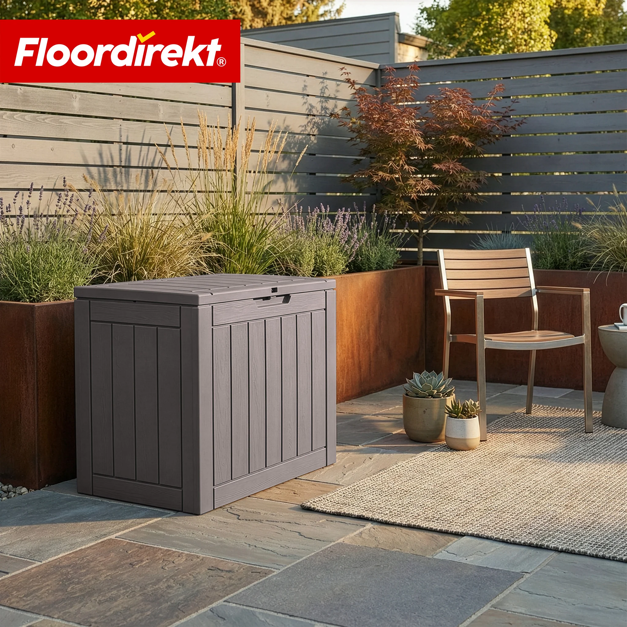 Gartenbox in Holz-Optik | Wetterfeste Kissenbox für Terrasse & Balkon | 118L / 270L / 300L - Image 18