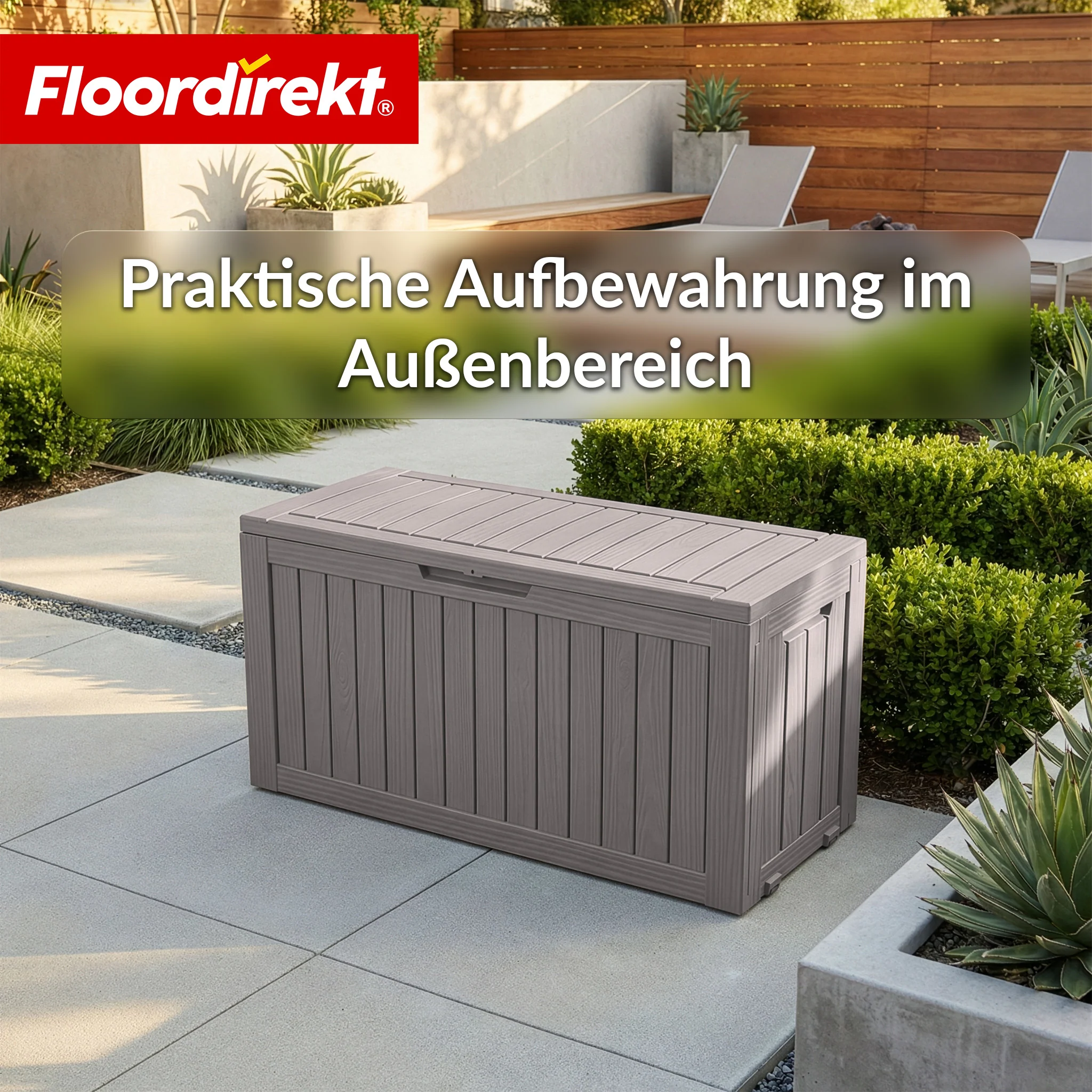 Gartenbox in Holz-Optik | Wetterfeste Kissenbox für Terrasse & Balkon | 118L / 270L / 300L - Image 32