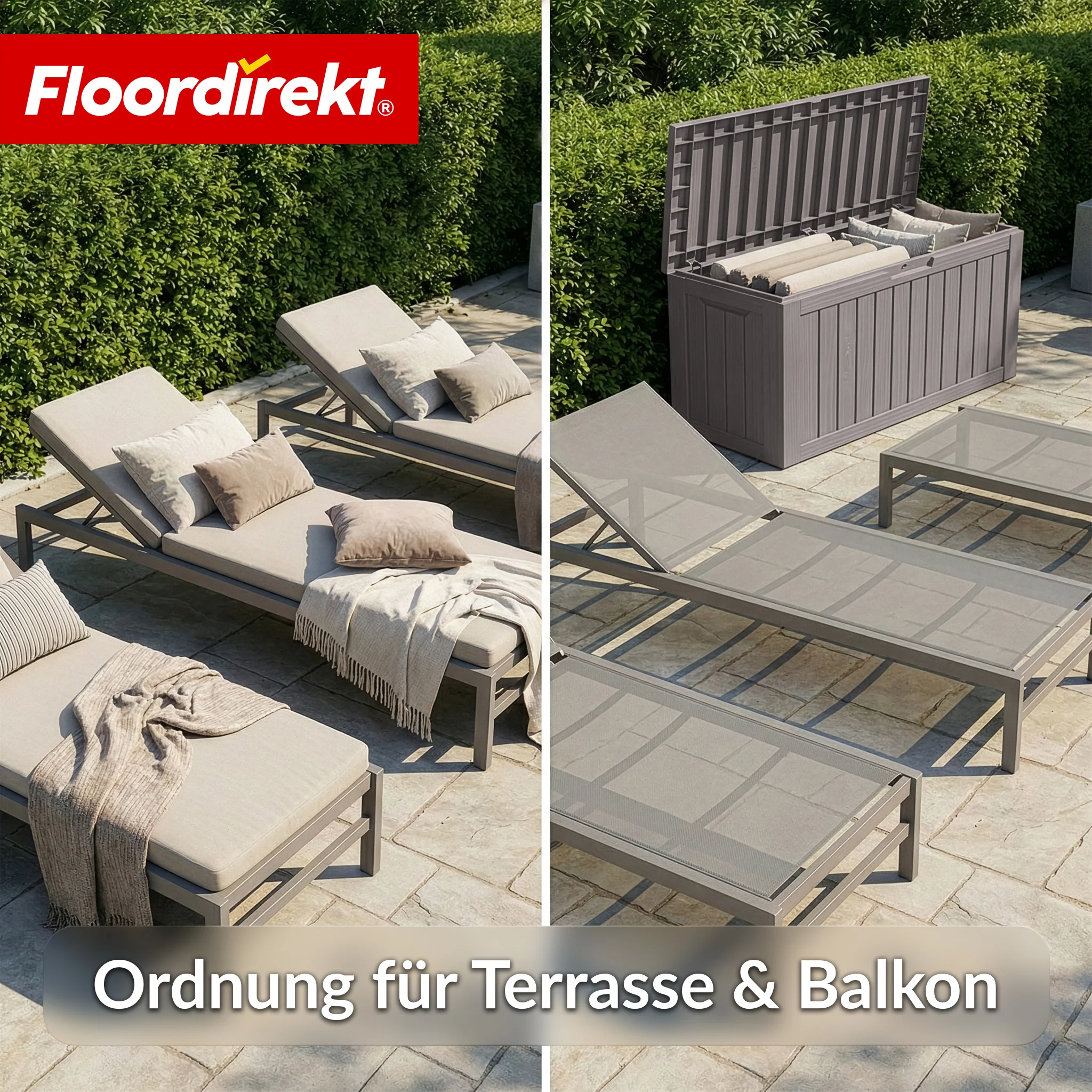 Gartenbox in Holz-Optik | Wetterfeste Kissenbox für Terrasse & Balkon | 118L / 270L / 300L - Image 33