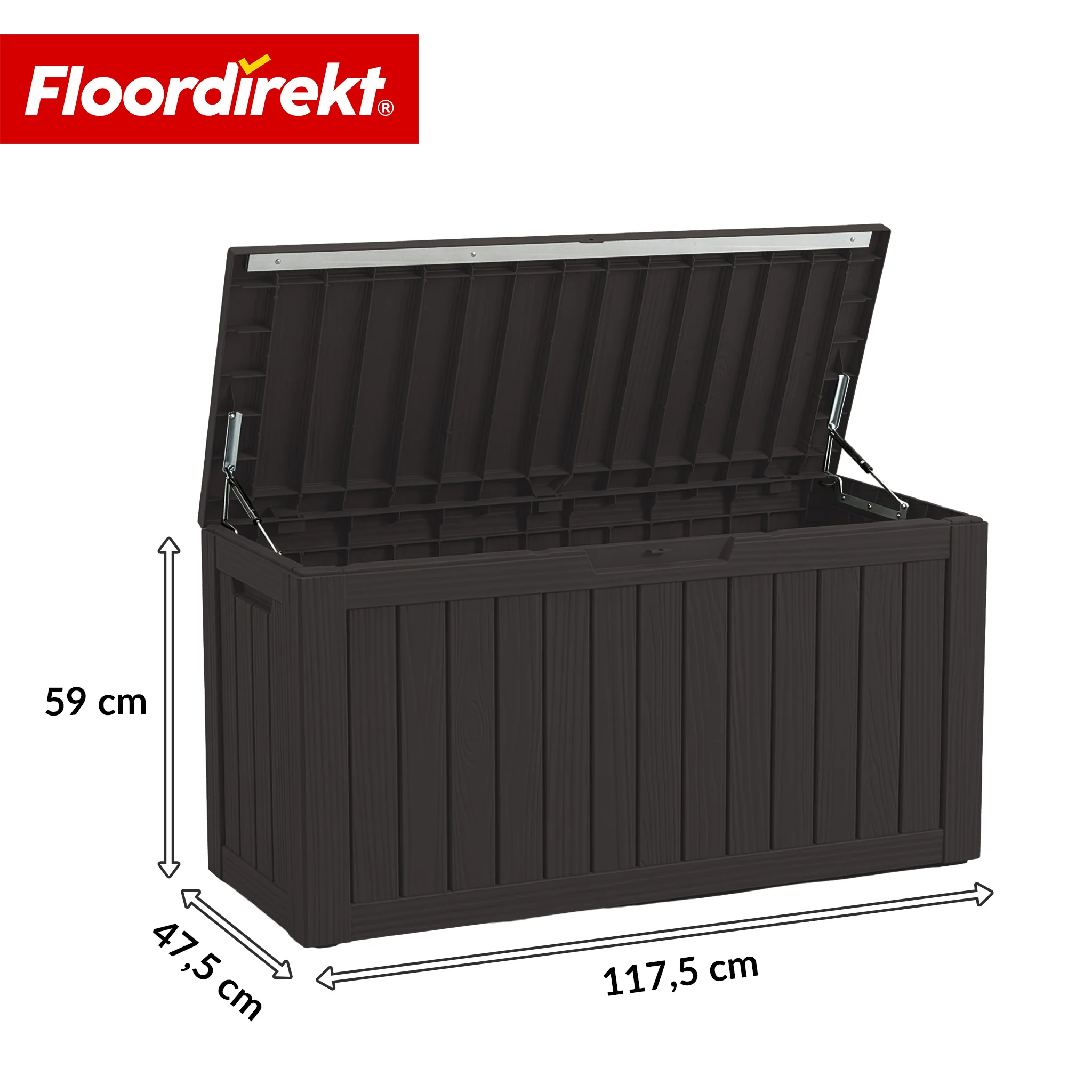 Gartenbox in Holz-Optik | Wetterfeste Kissenbox für Terrasse & Balkon | 118L / 270L / 300L - Image 40