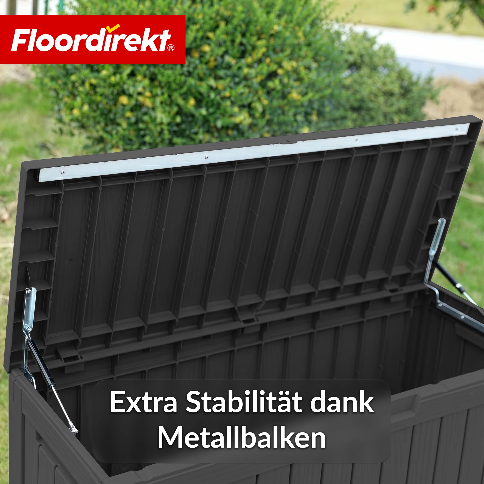 Gartenbox in Holz-Optik | Wetterfeste Kissenbox für Terrasse & Balkon | 118L / 270L / 300L - Image 48