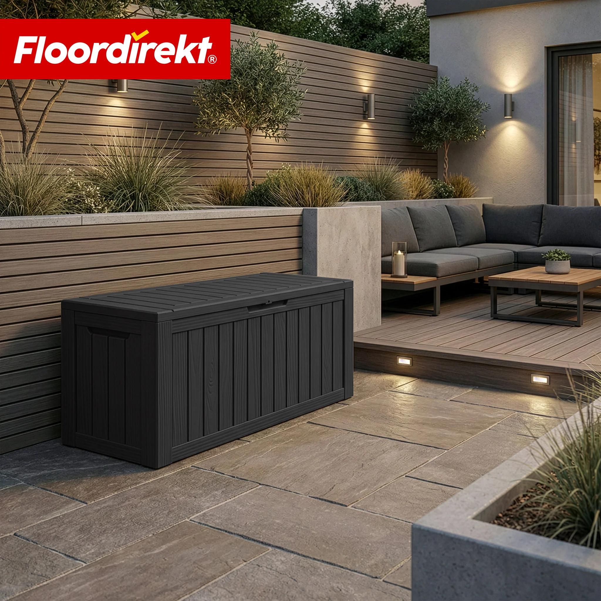 Gartenbox in Holz-Optik | Wetterfeste Kissenbox für Terrasse & Balkon | 118L / 270L / 300L - Image 49