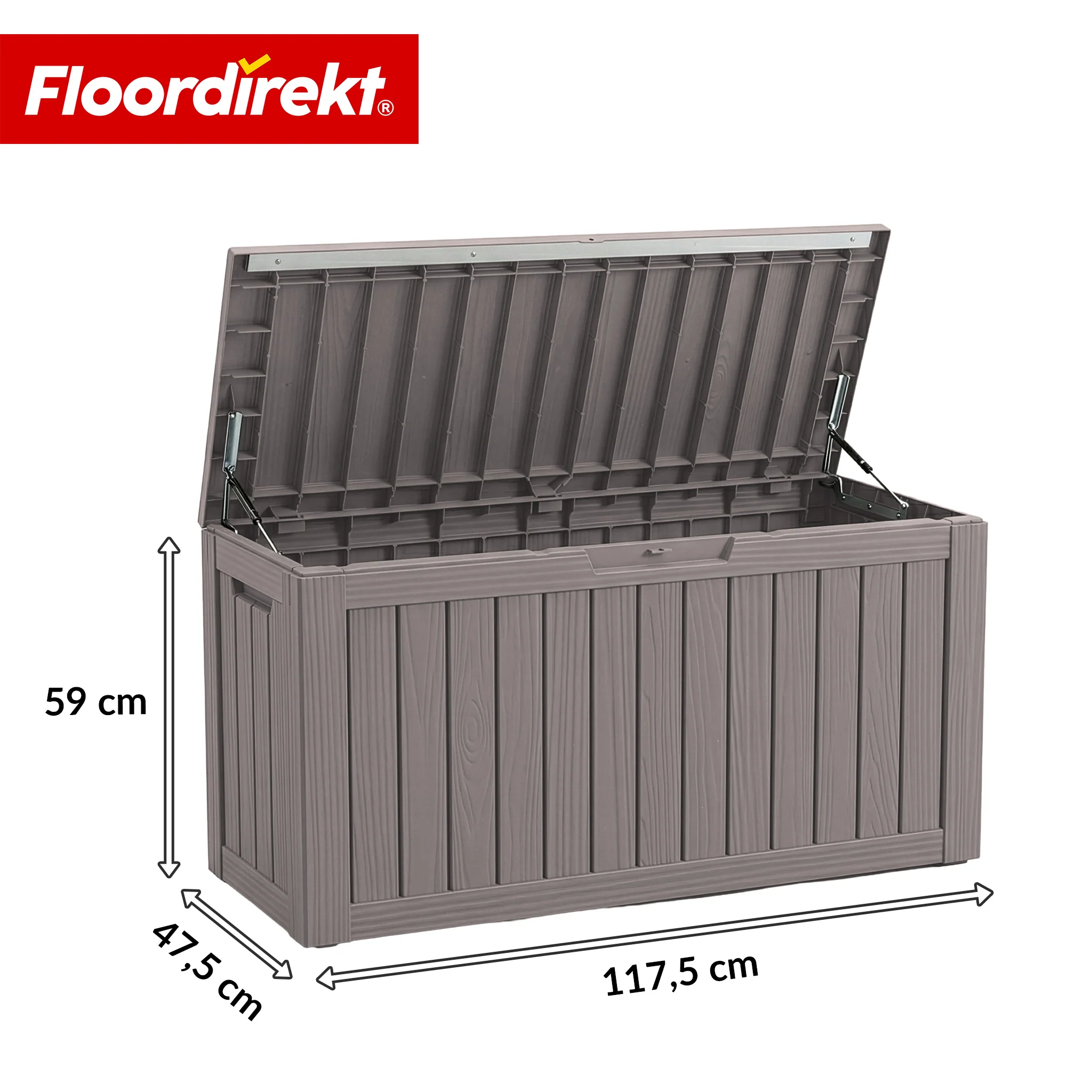 Gartenbox in Holz-Optik | Wetterfeste Kissenbox für Terrasse & Balkon | 118L / 270L / 300L - Image 51