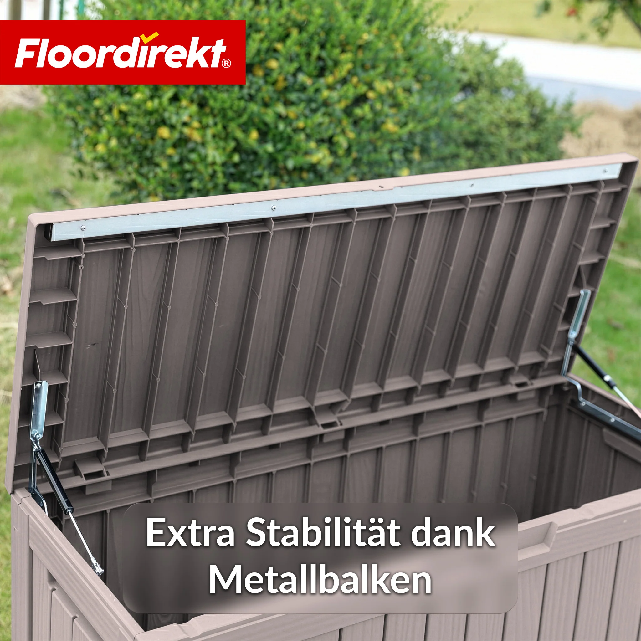 Gartenbox in Holz-Optik | Wetterfeste Kissenbox für Terrasse & Balkon | 118L / 270L / 300L - Image 59