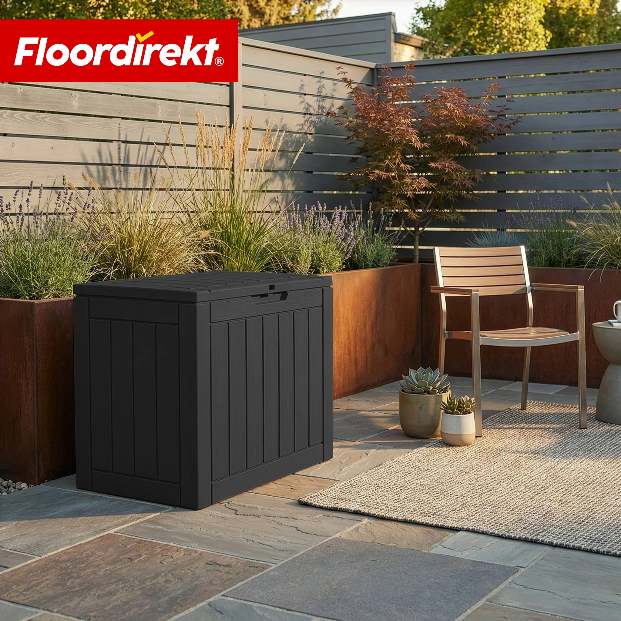 Gartenbox in Holz-Optik | Wetterfeste Kissenbox für Terrasse & Balkon | 118L / 270L / 300L - Image 9