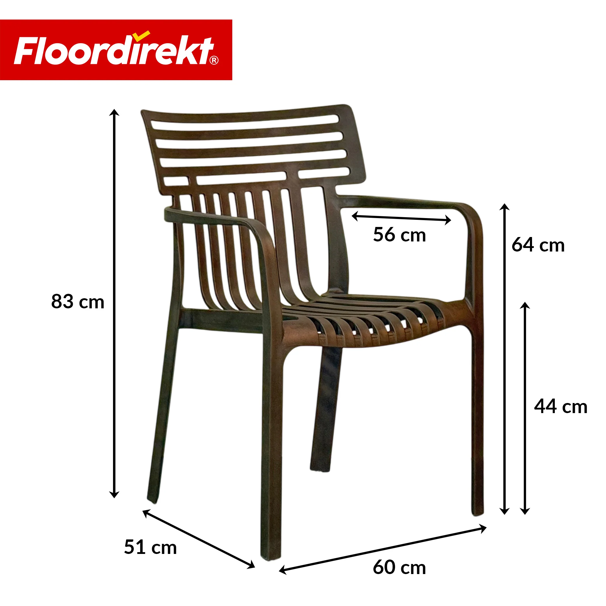 Gartenstuhl | Terrano | Stapelbarer Designstuhl wetterfest & UV-beständig für Garten, Balkon & Terrasse - Image 19