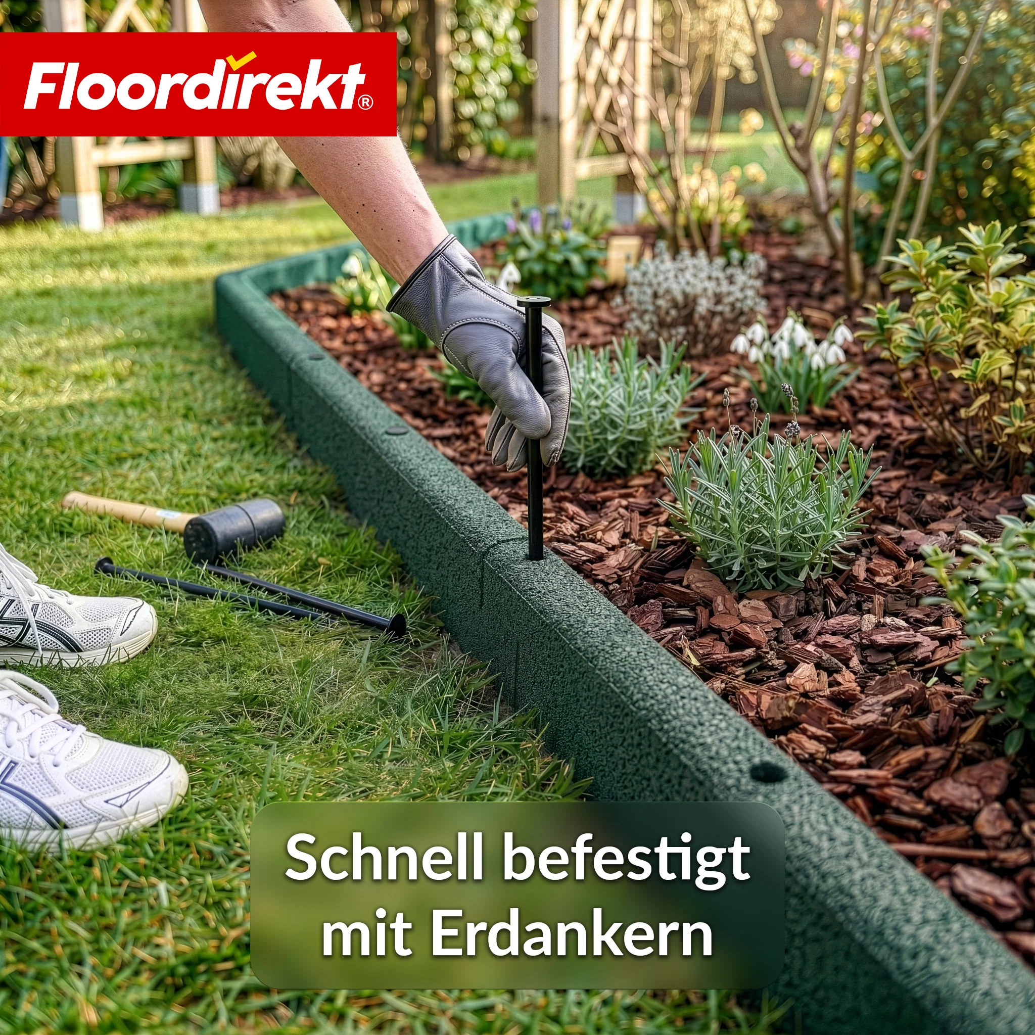 Gummi Randstein | Flexible Rasenkante & Beeteinfassung aus recyceltem Gummi für Garten, Wege & Terrasse - Image 13
