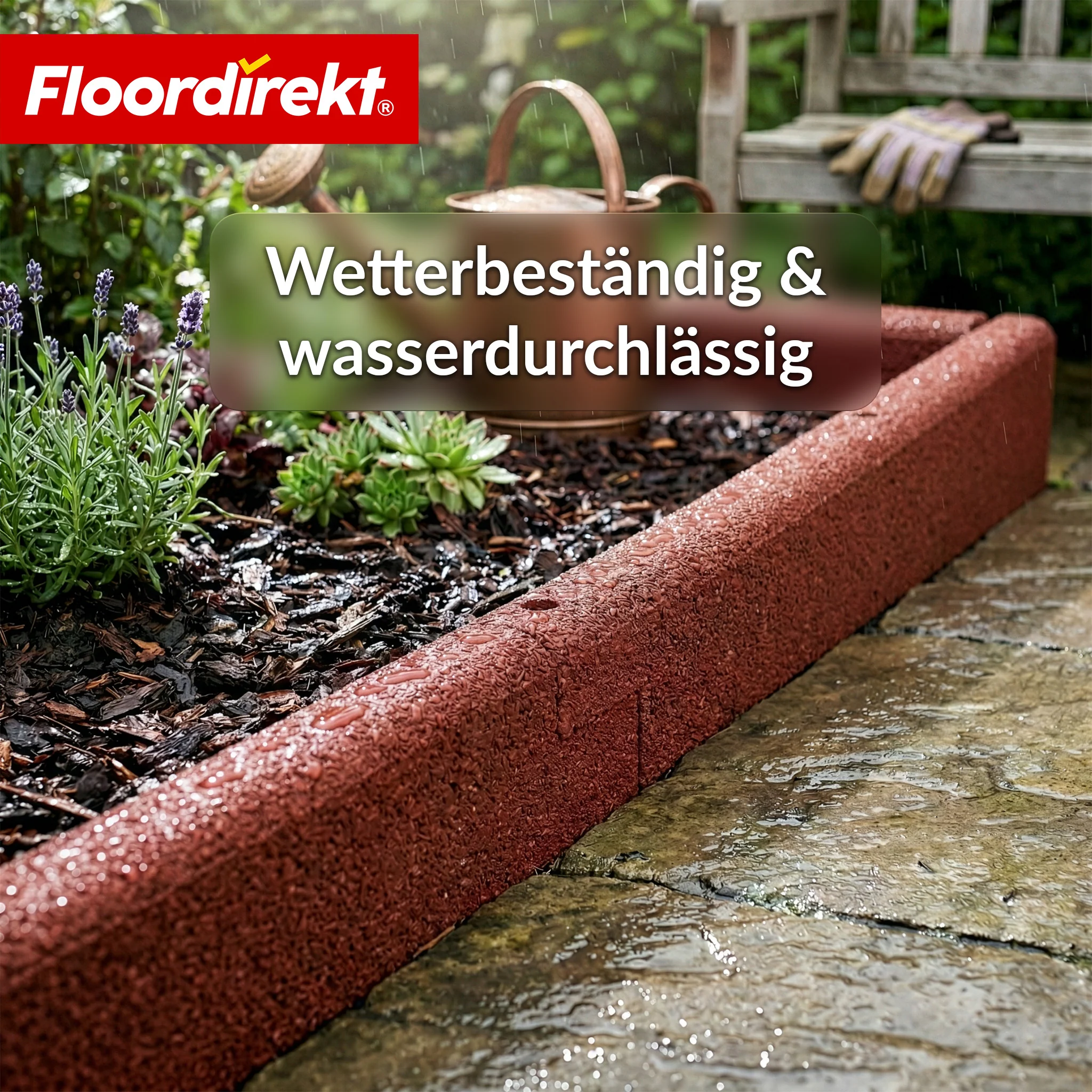 Gummi Randstein | Flexible Rasenkante & Beeteinfassung aus recyceltem Gummi für Garten, Wege & Terrasse - Image 7