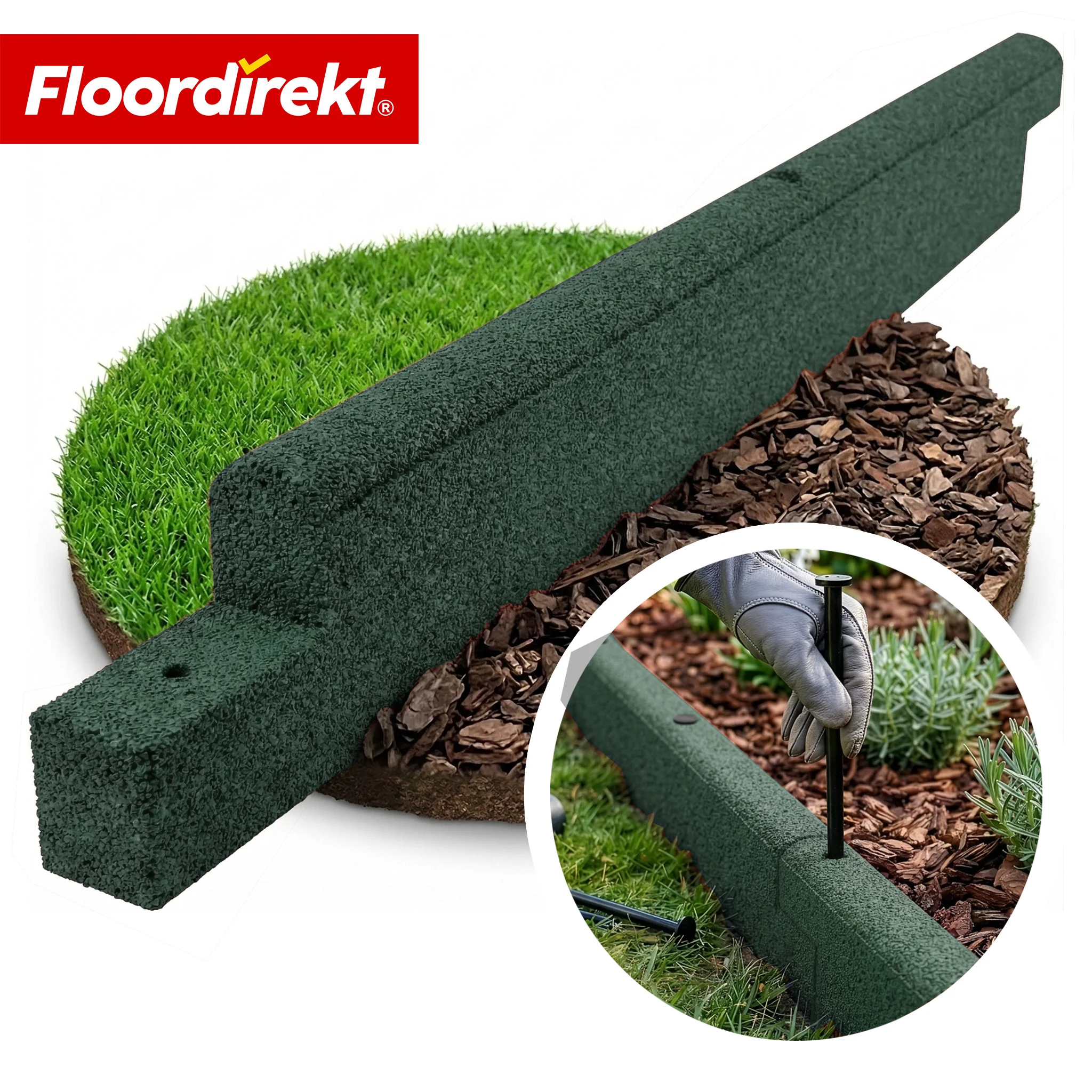 Gummi Randstein | Flexible Rasenkante & Beeteinfassung aus recyceltem Gummi für Garten, Wege & Terrasse - Image 9