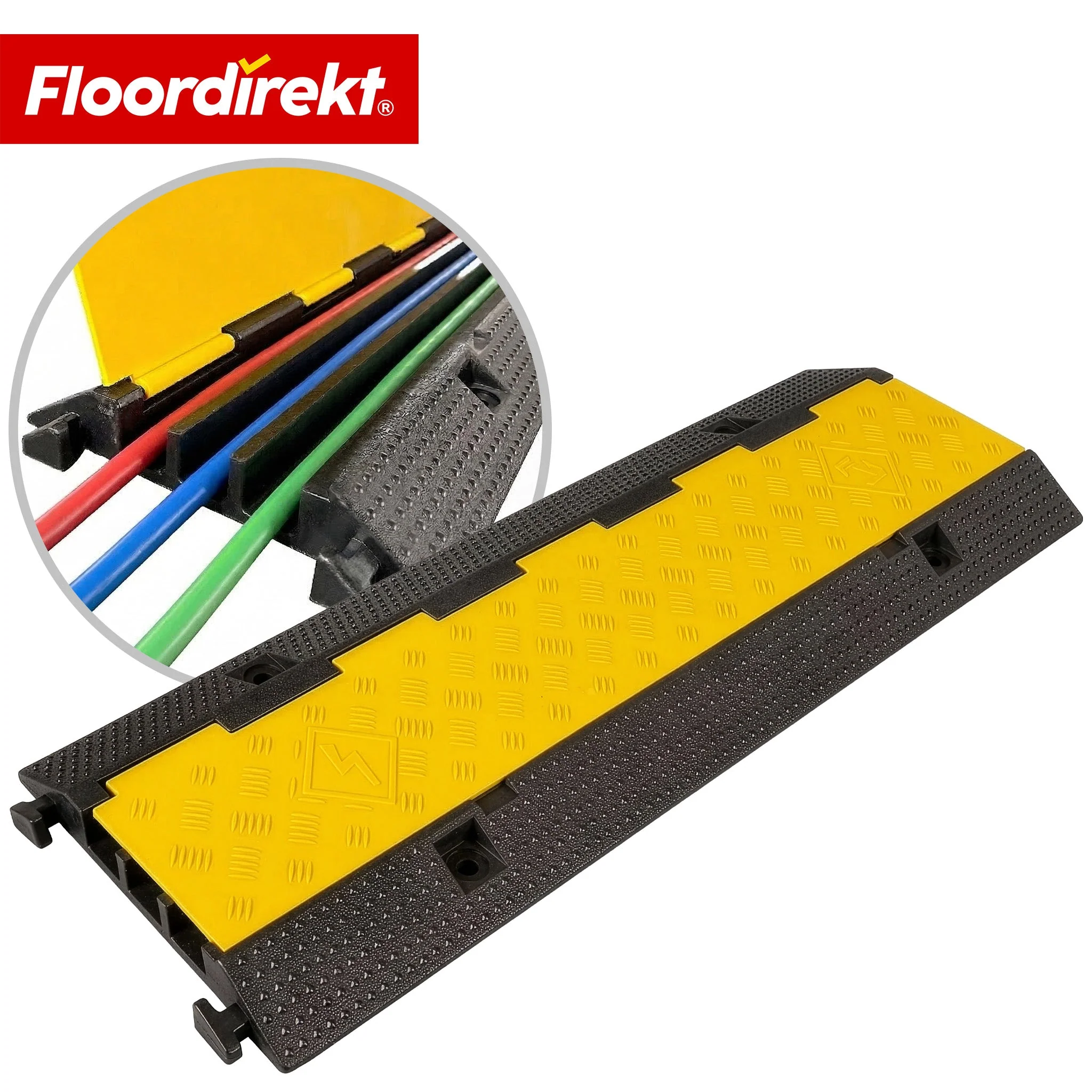 Kabelbrücke aus Gummi mit PVC-Klappe | Kabelschutzbrücke 1–5 Kanäle bis 20 t belastbar - Image 21