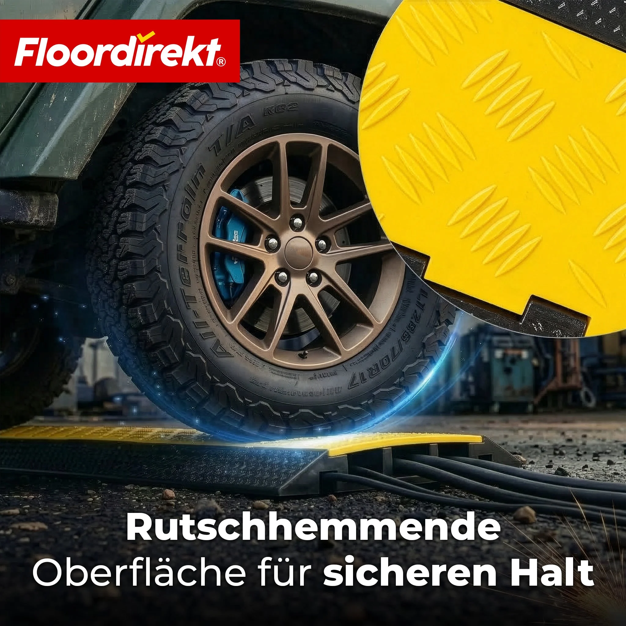 Kabelbrücke aus Gummi mit PVC-Klappe | Kabelschutzbrücke 1–5 Kanäle bis 20 t belastbar - Image 36