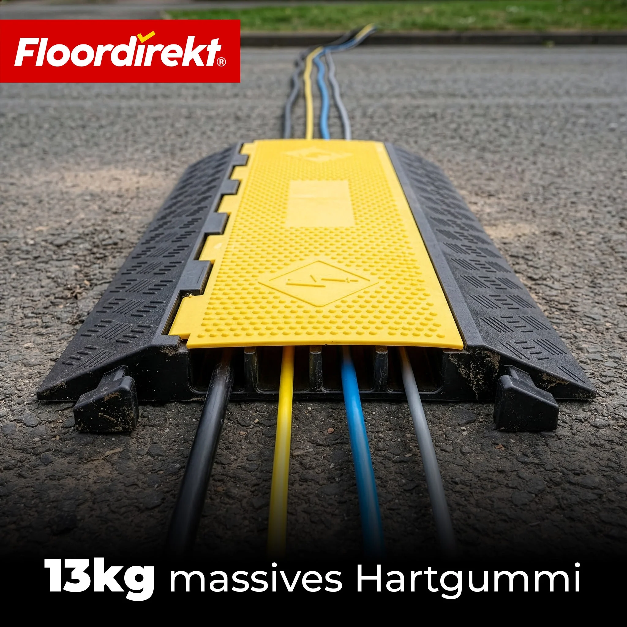 Kabelbrücke aus Gummi mit PVC-Klappe | Kabelschutzbrücke 1–5 Kanäle bis 20 t belastbar - Image 41