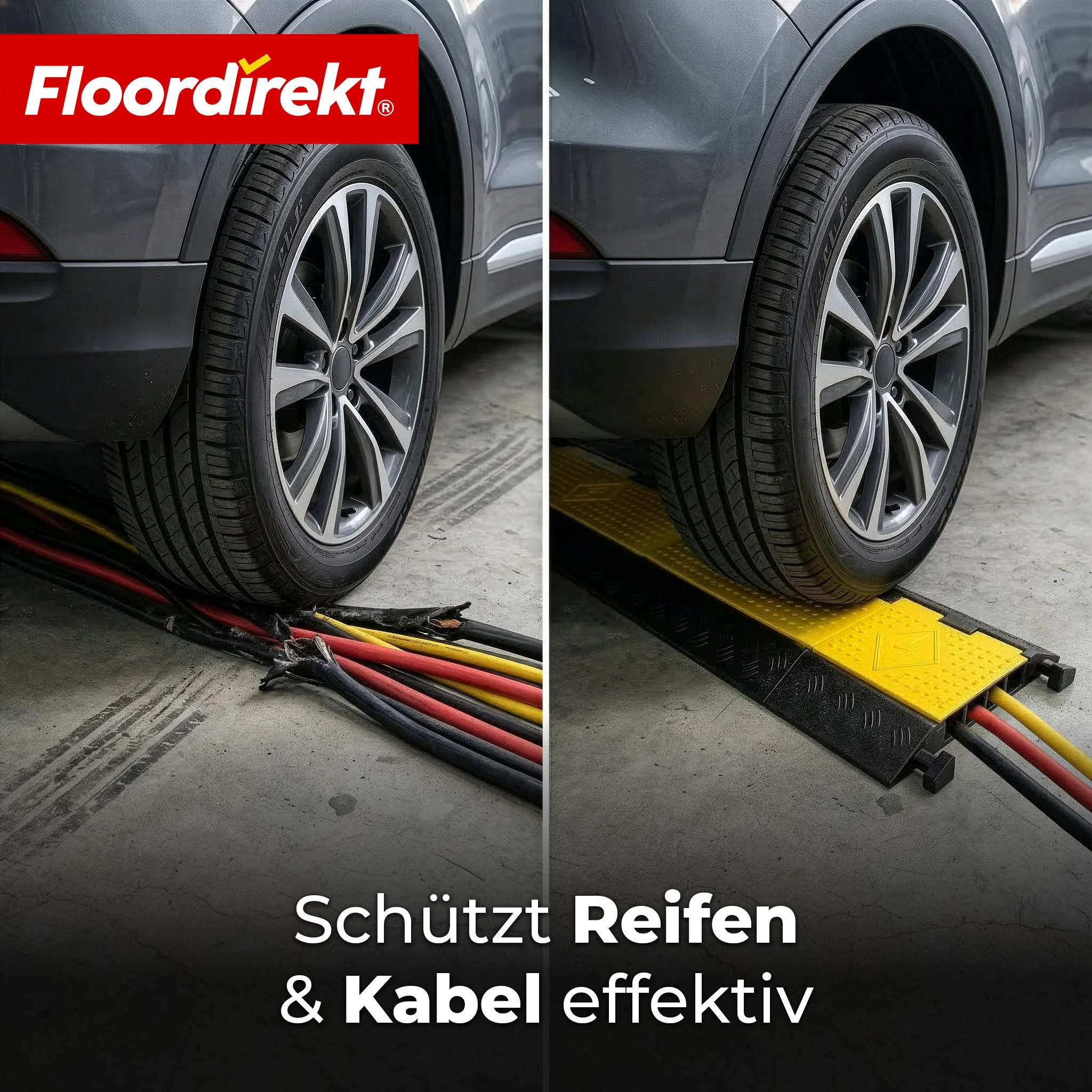 Kabelbrücke aus Gummi mit PVC-Klappe | Kabelschutzbrücke 1–5 Kanäle bis 20 t belastbar - Image 44